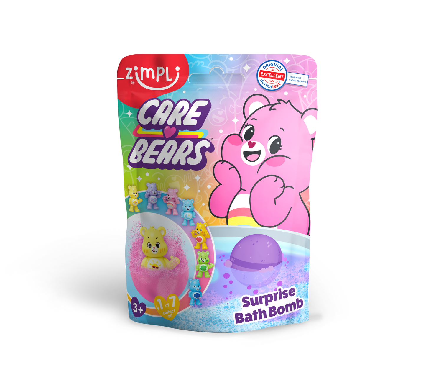 Zimpli Baff Bombz Surprise Care Bears Figure Large Bath Bomb