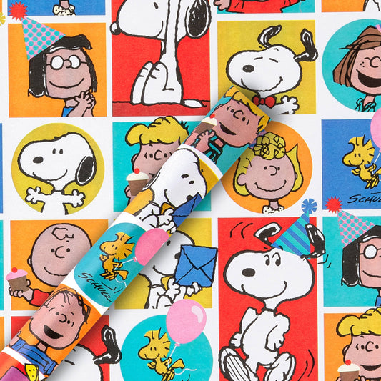 2 m Multi-Occasion Wrapping Paper Roll - Peanuts