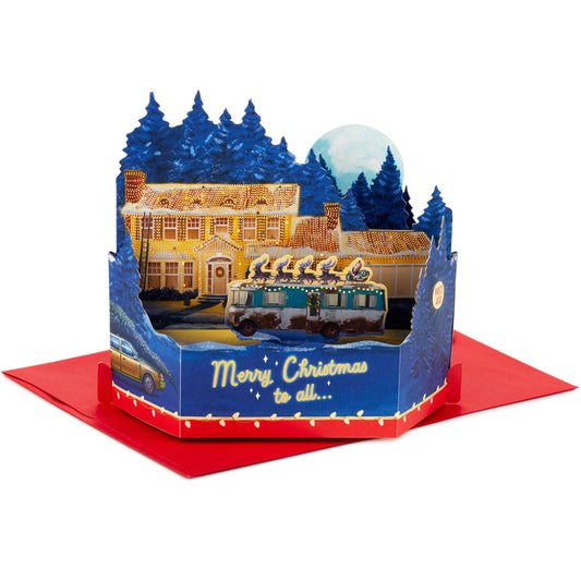 Musical Christmas Card 3D PopUp Light Music National Lampoon