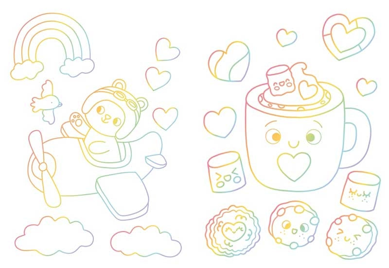 RAINBOW CUTIES COLOURING