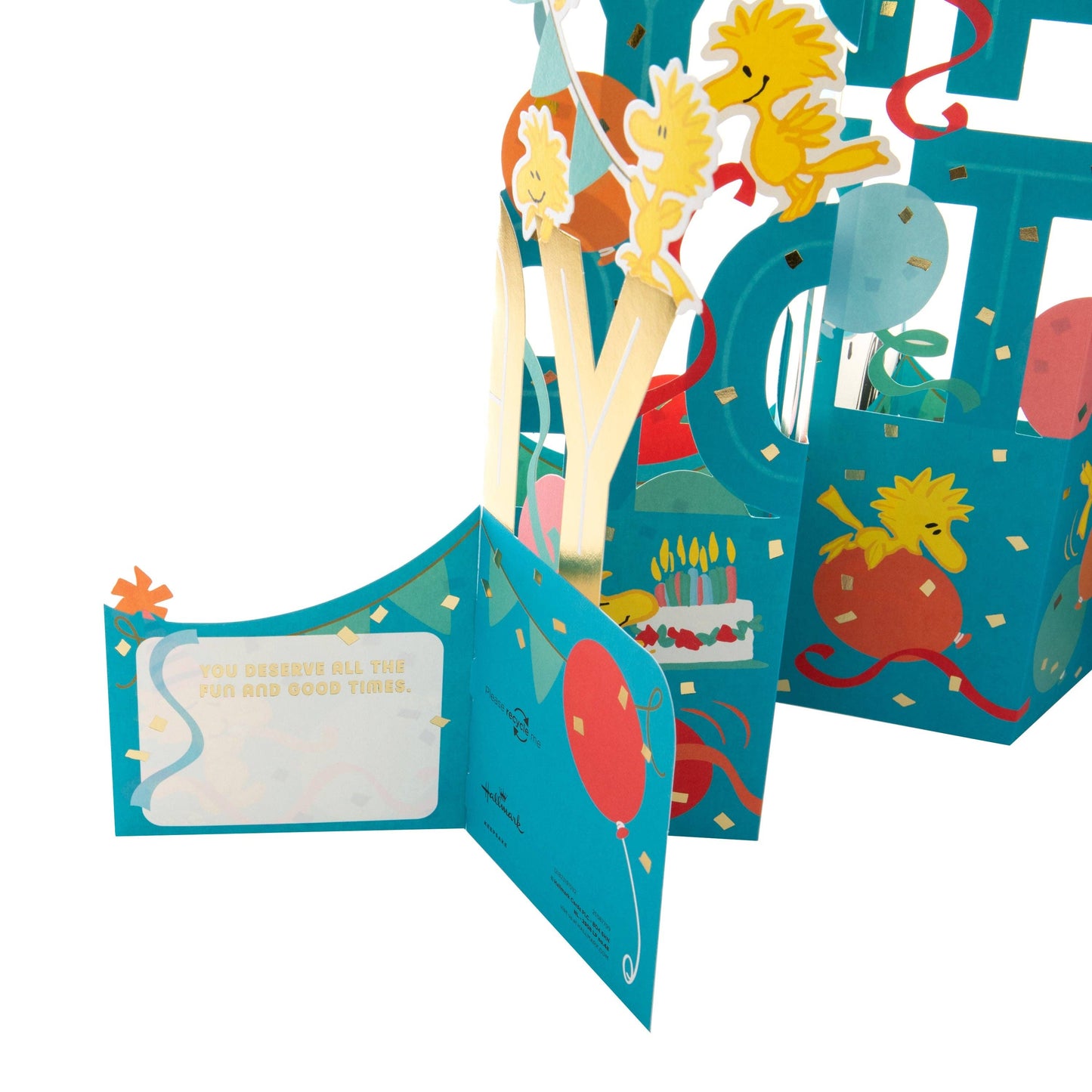 Jumbo Birthday Card - 3D Pop-Up PEANUTS™ SNOOPY & WOODSTOCK