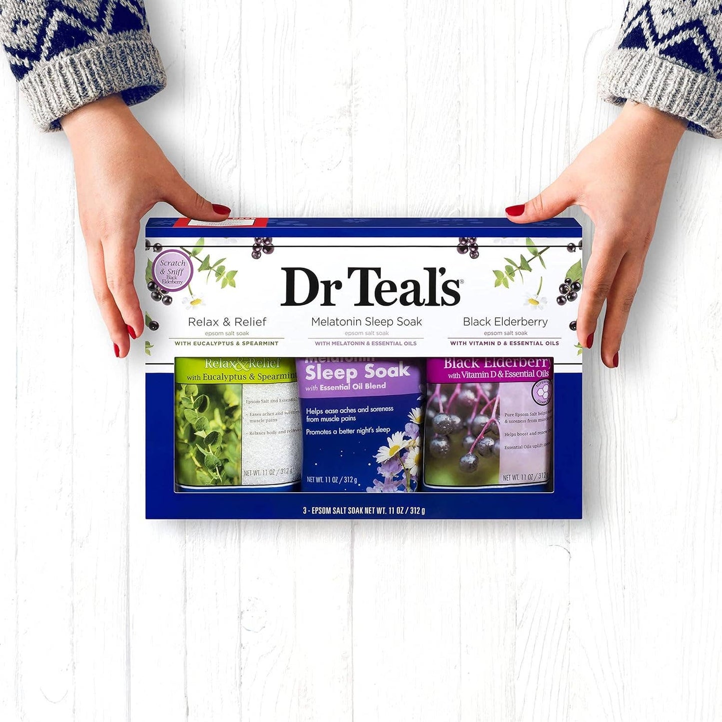 Epsom Salt Relax &Relief/Melatonin Sleep Soak/Elderberry Set