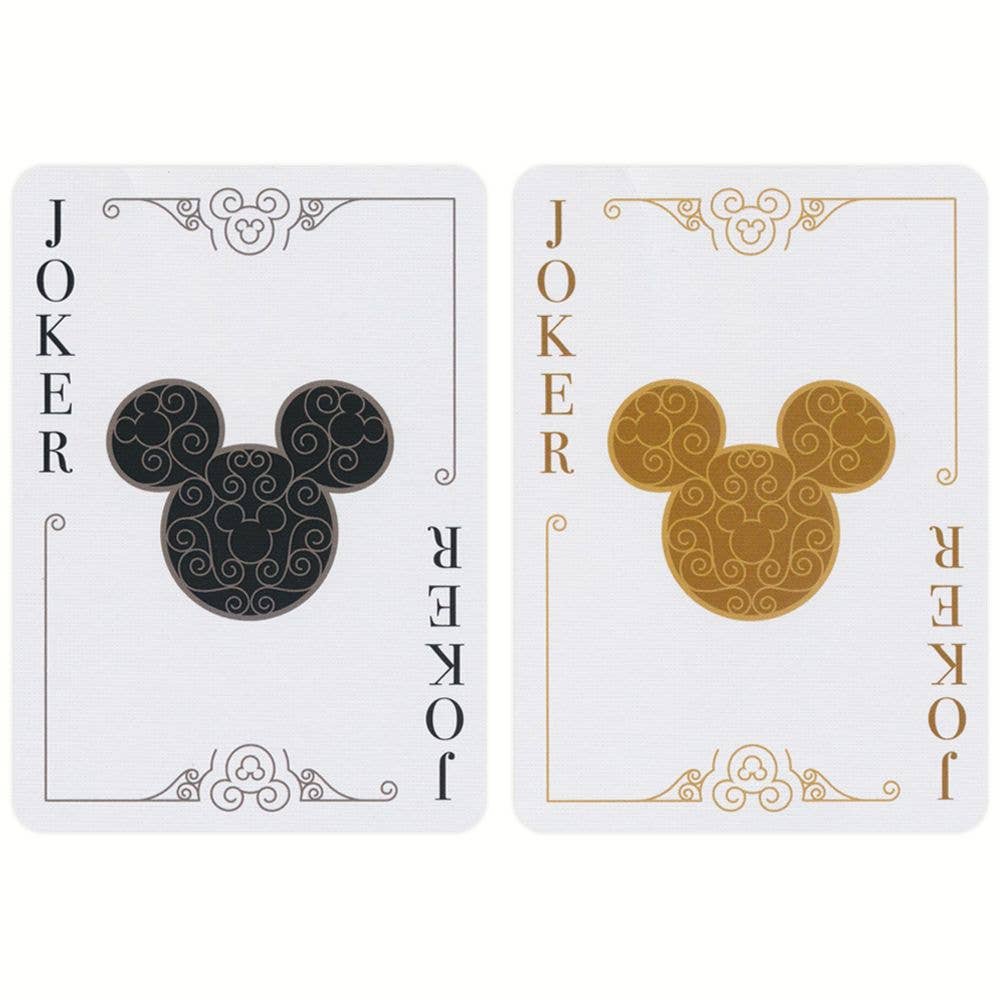 Bicycle Disney Mickey Mouse Black And Gold Playing Cards