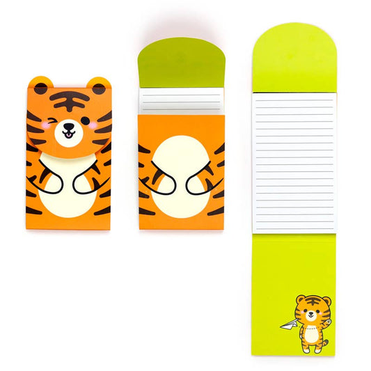 Adoramals Tiger Flip Open Shaped Memo Pad