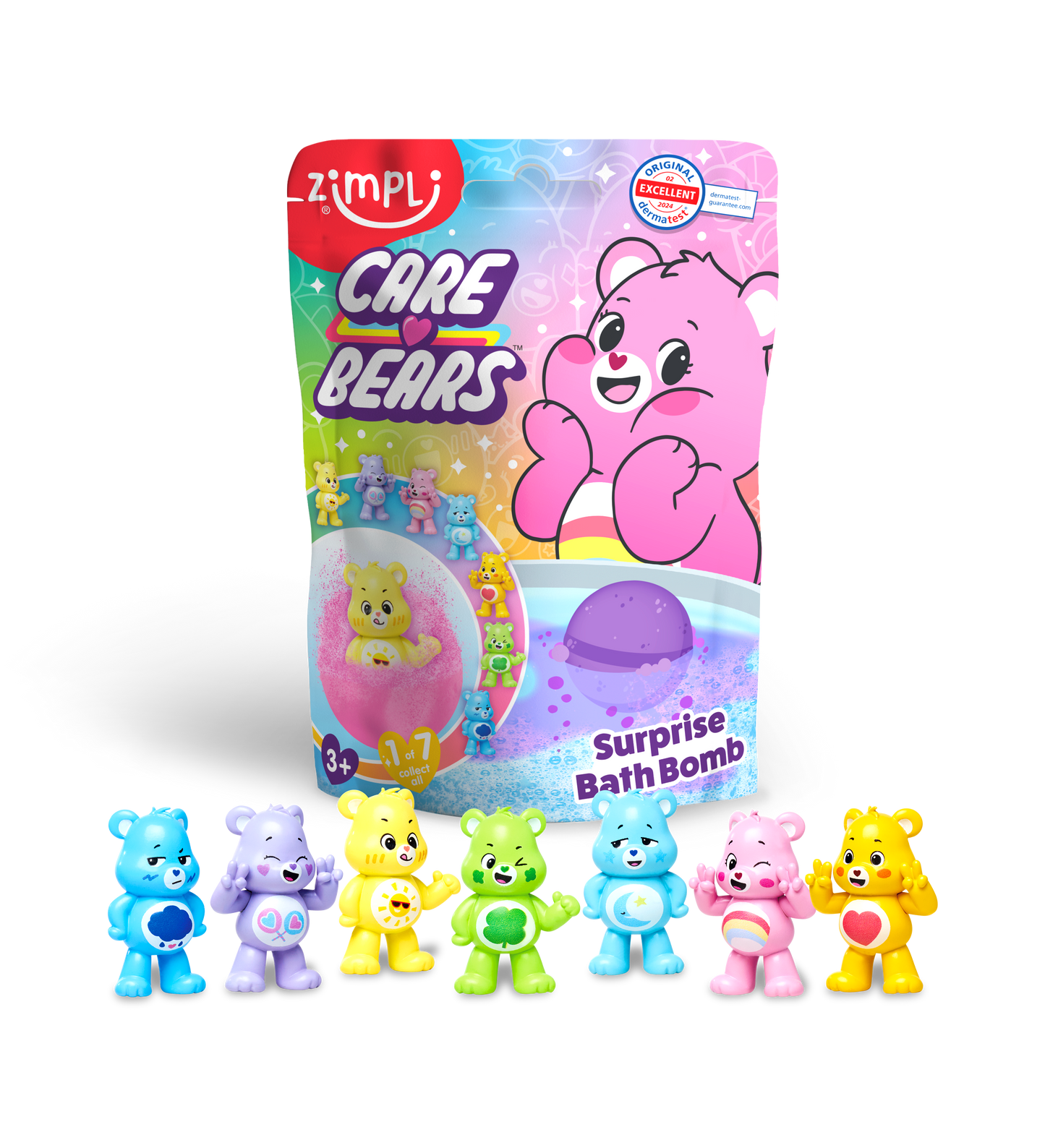 Zimpli Baff Bombz Surprise Care Bears Figure Large Bath Bomb