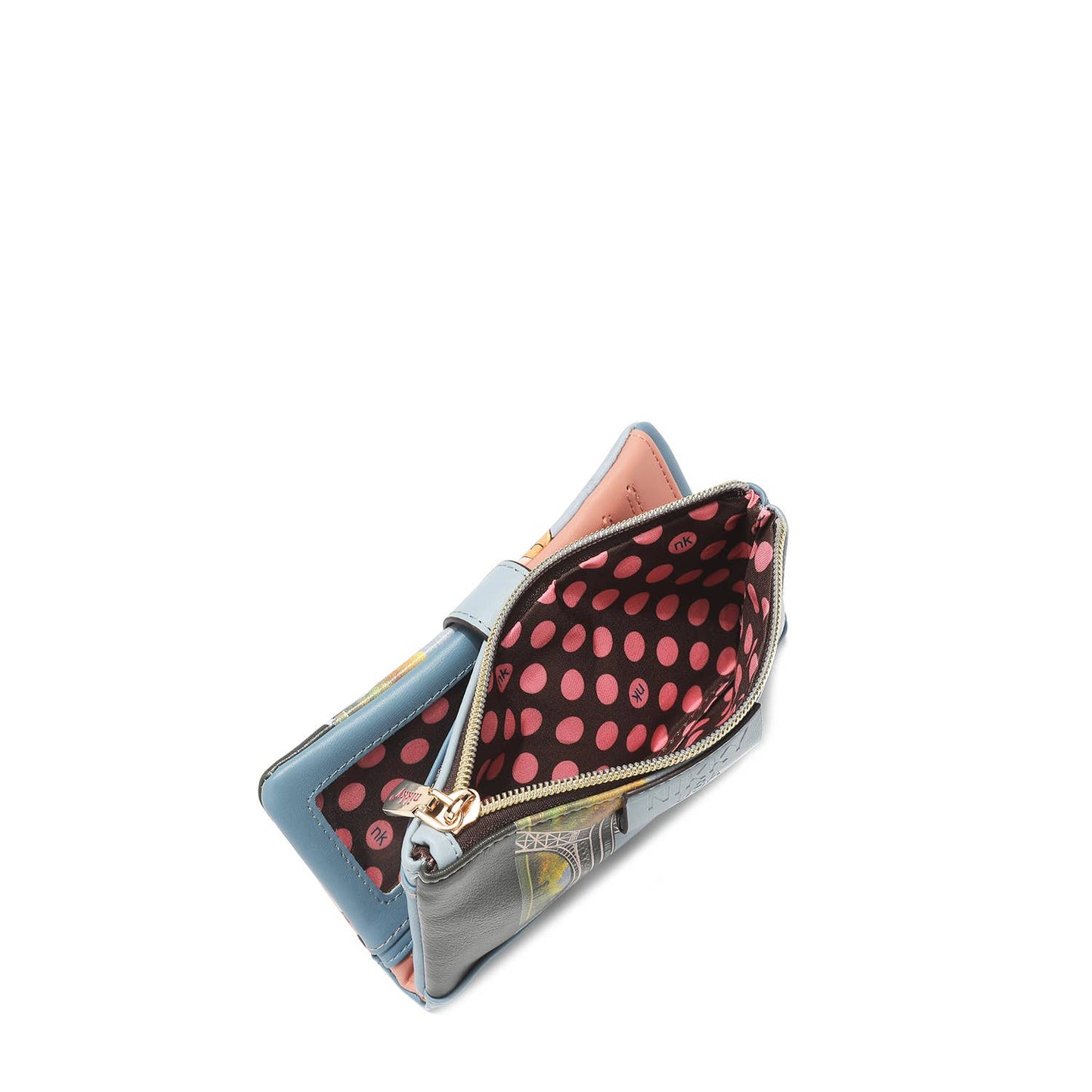 Bifold Zipper Wallet - Lined with Nylon Heart Fabric