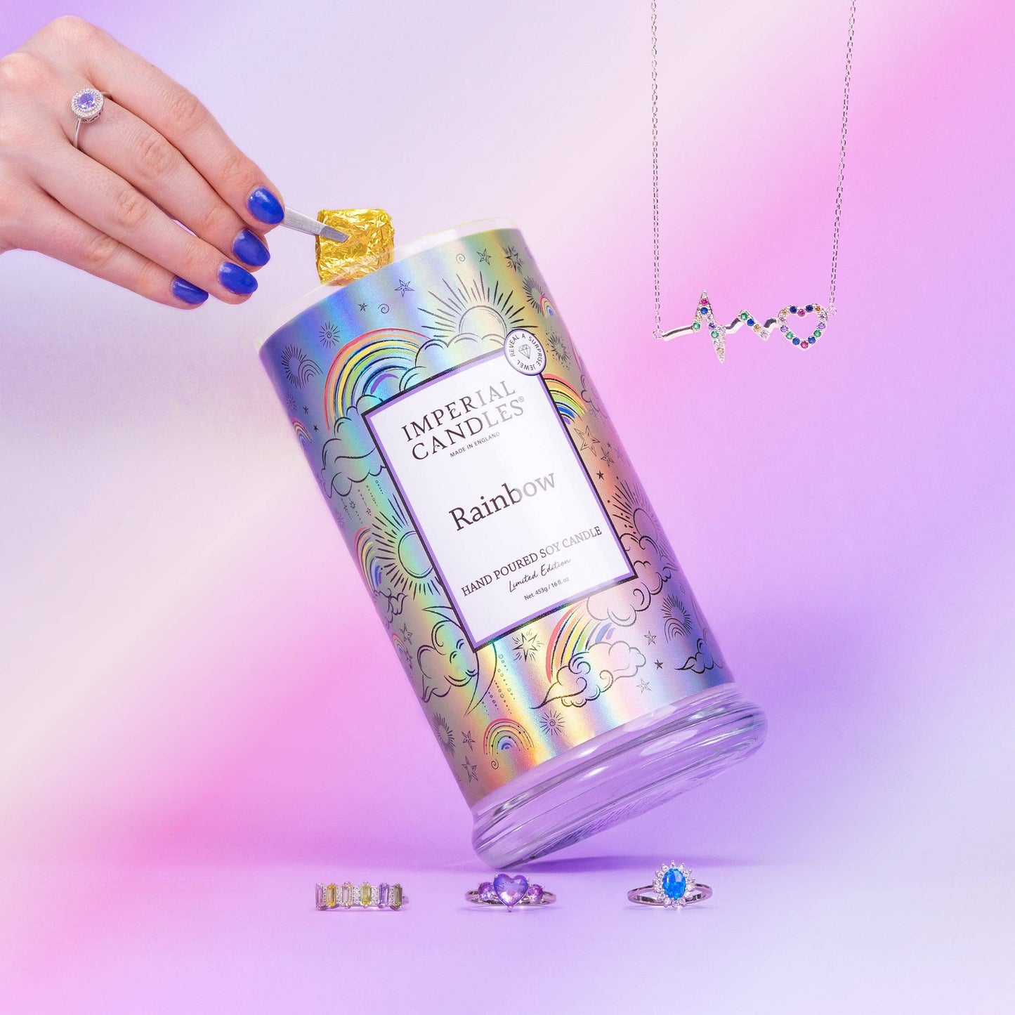 Rainbow - Jewel Candle