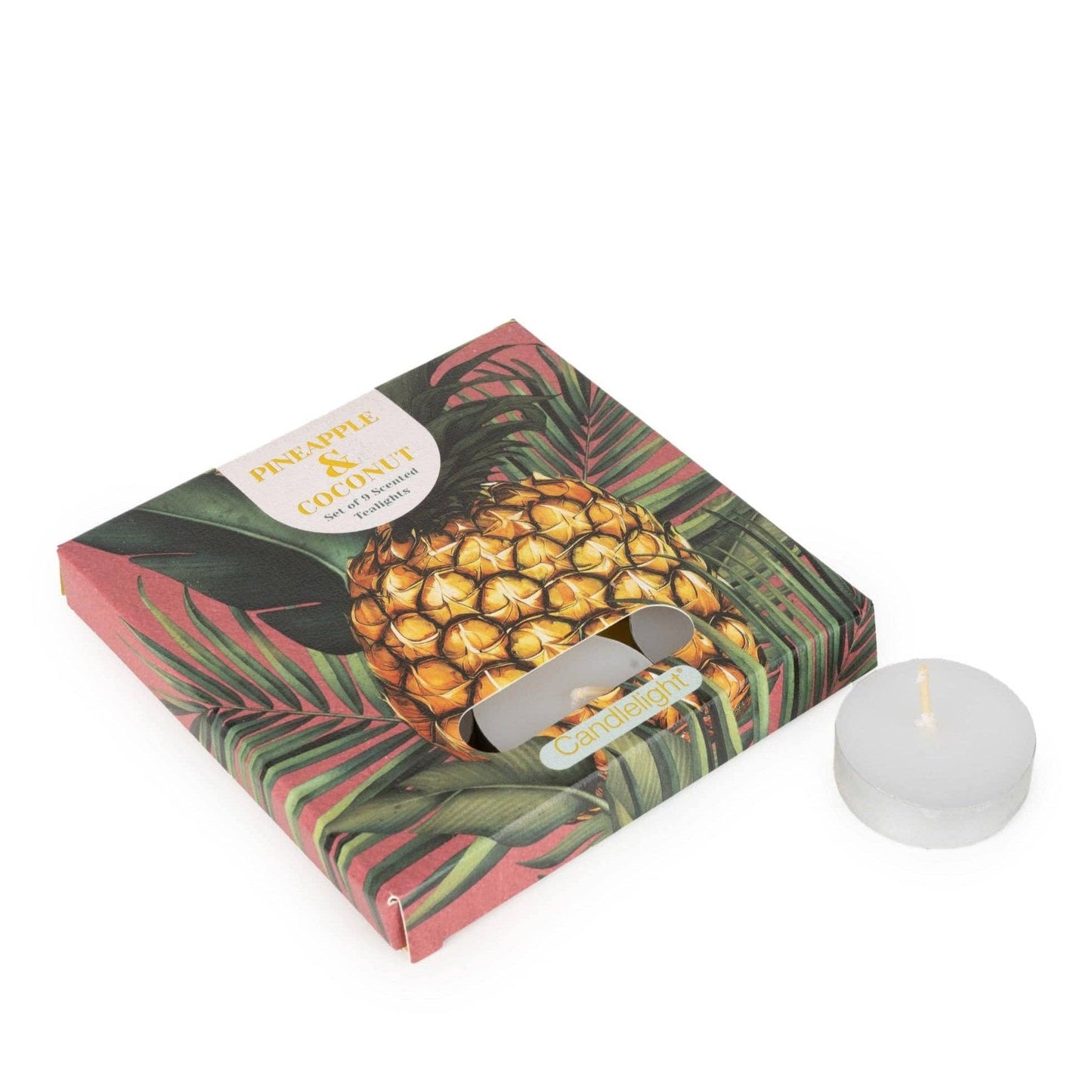 Set of 9 Tealights  -  Pineapple & Coconut 6PK