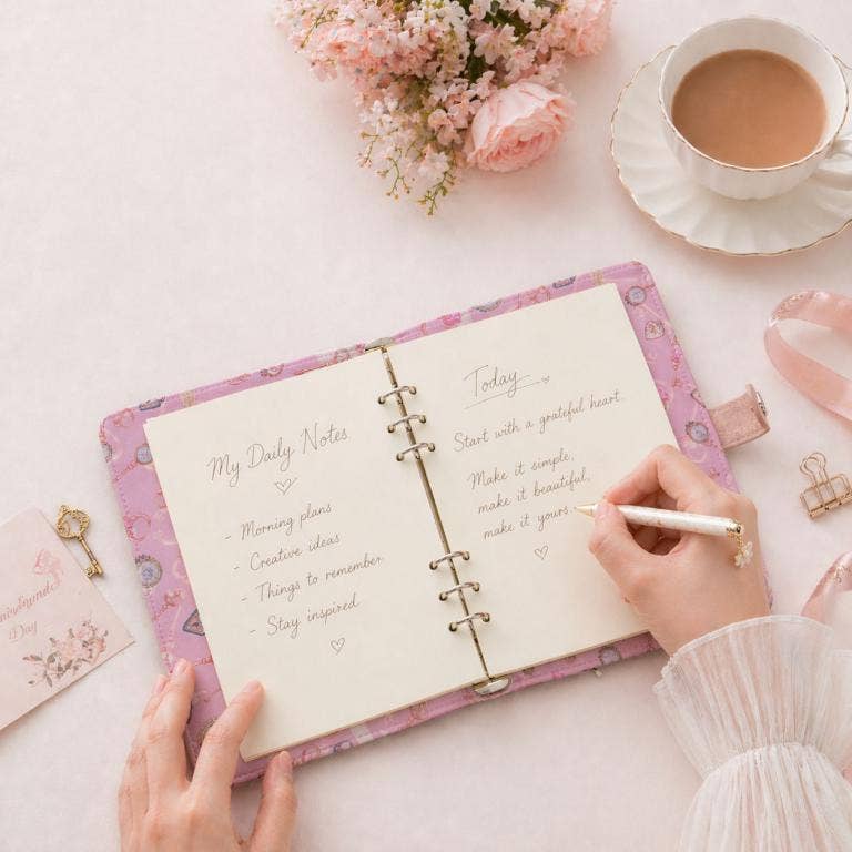 Sweet Candy Notebook-Diary, Ring-Bound with White Pages C504-04