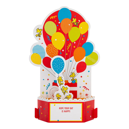 3D Pop-Up Musical Light-Up Snoopy & Woodstock Birthday Card