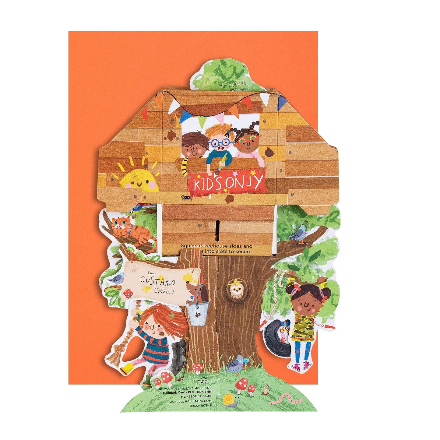 Kids Birthday Card -3D & Pop Up Children's Tree House Design