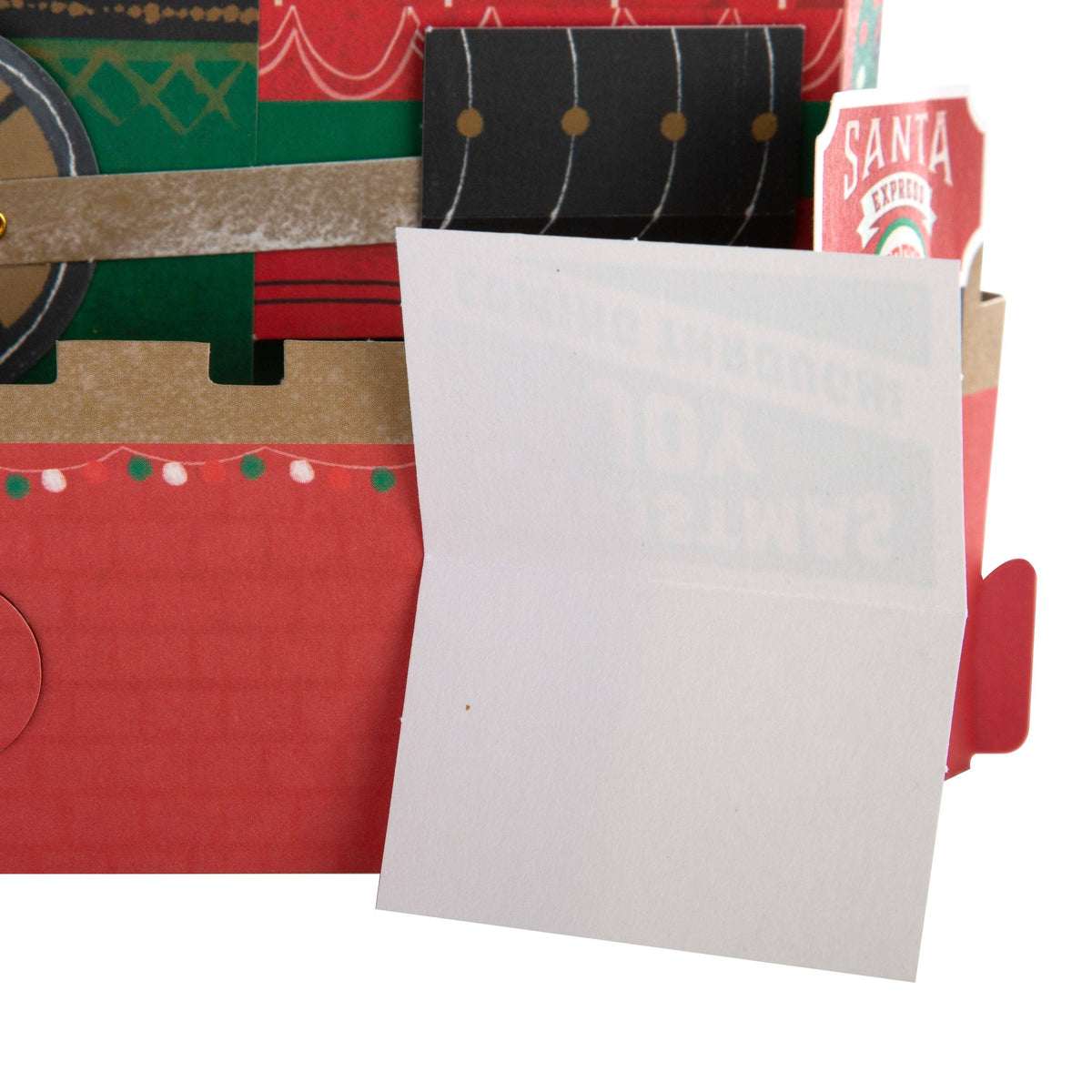 Musical Christmas Wonder Card 3D PopUp Motion Santa Train