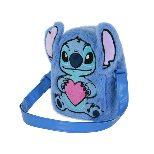 Disney Lilo and Stitch Heart-Square Plush Crossbody Bag