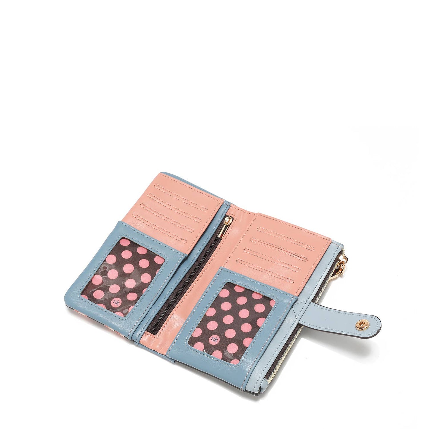 Bifold Zipper Wallet - Lined with Nylon Heart Fabric