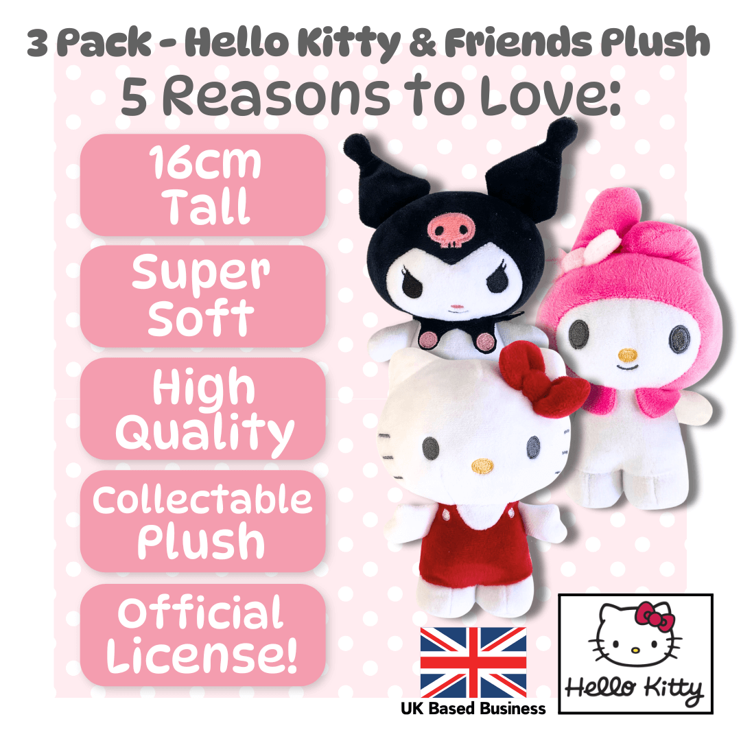 Hello Kitty Gift Set 16 CM Standing Hello Kitty, Kuromi &  Melody