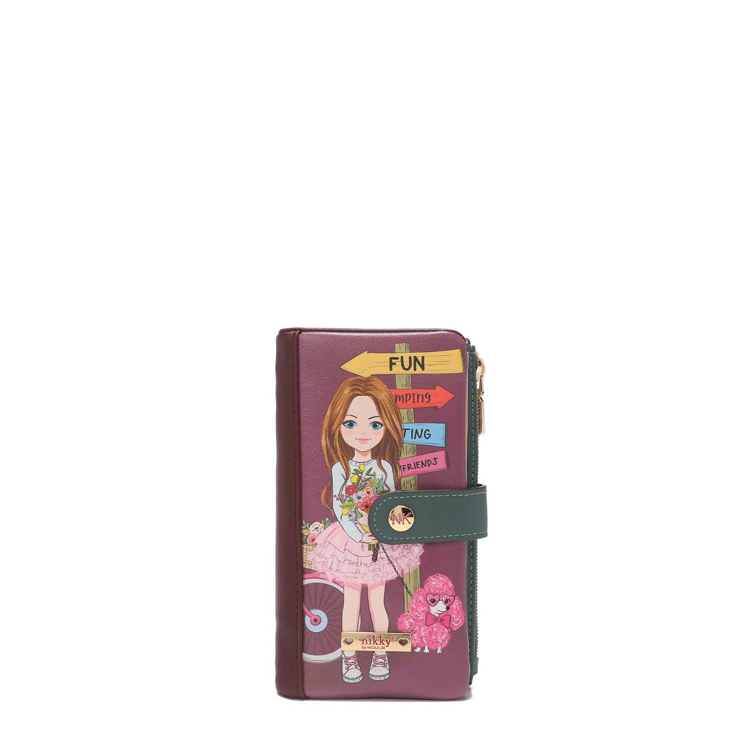 Bifold Zipper Wallet - Lined with Nylon Heart Fabric