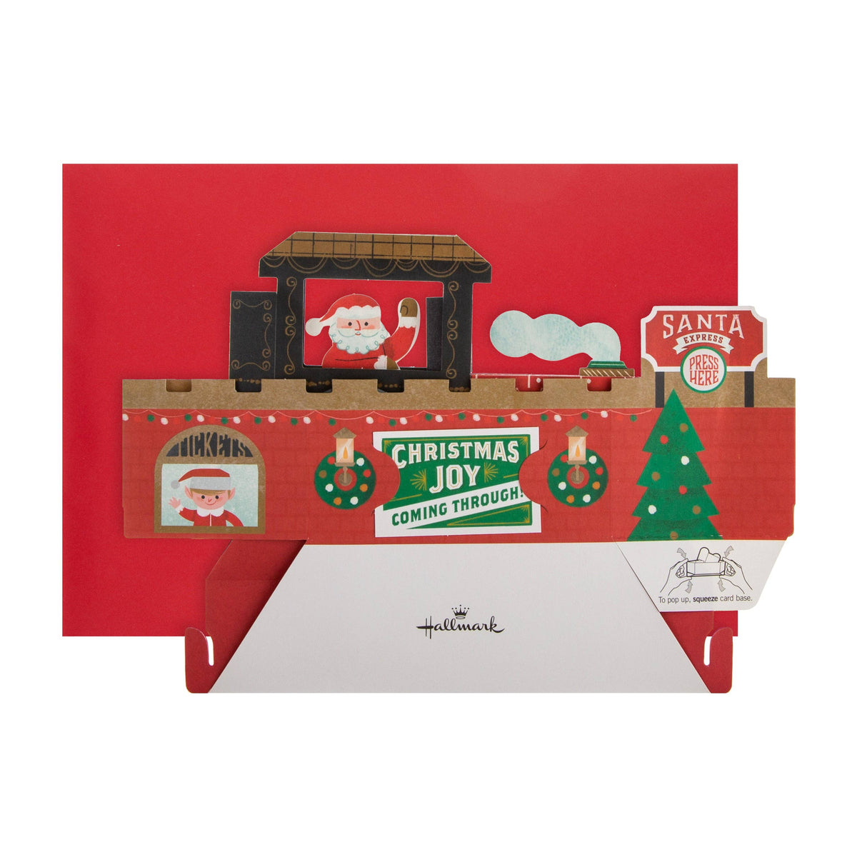 Musical Christmas Wonder Card 3D PopUp Motion Santa Train