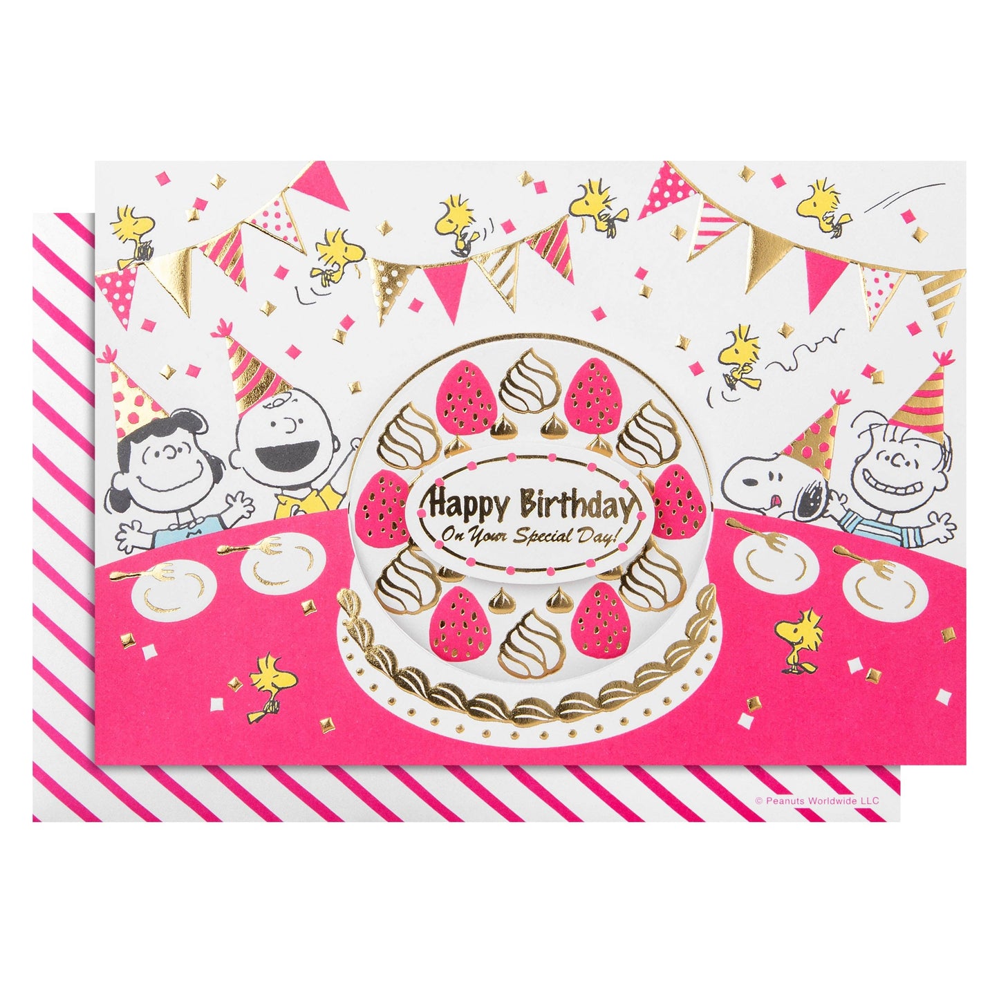 Pop-Up Birthday Card-3D SNOOPY PEANUTS™ Pop-Up Birthday Cake