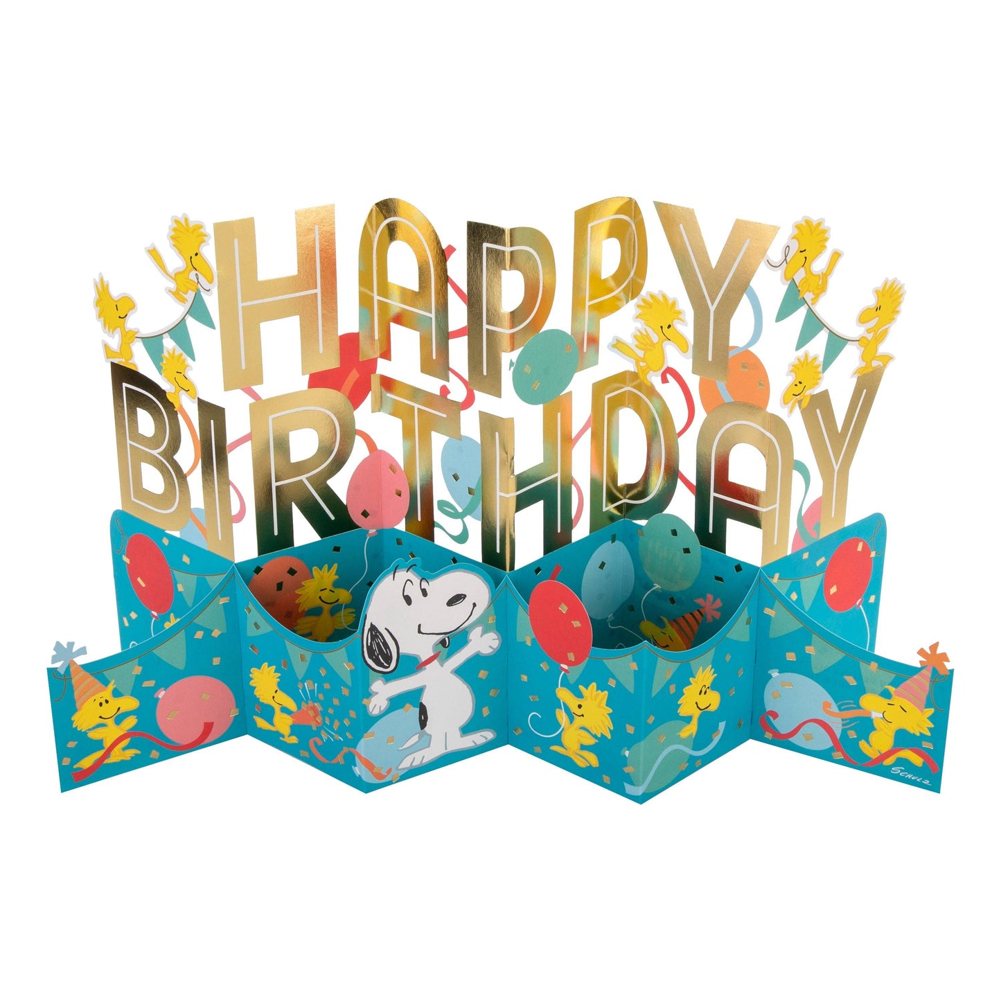 Jumbo Birthday Card - 3D Pop-Up PEANUTS™ SNOOPY & WOODSTOCK