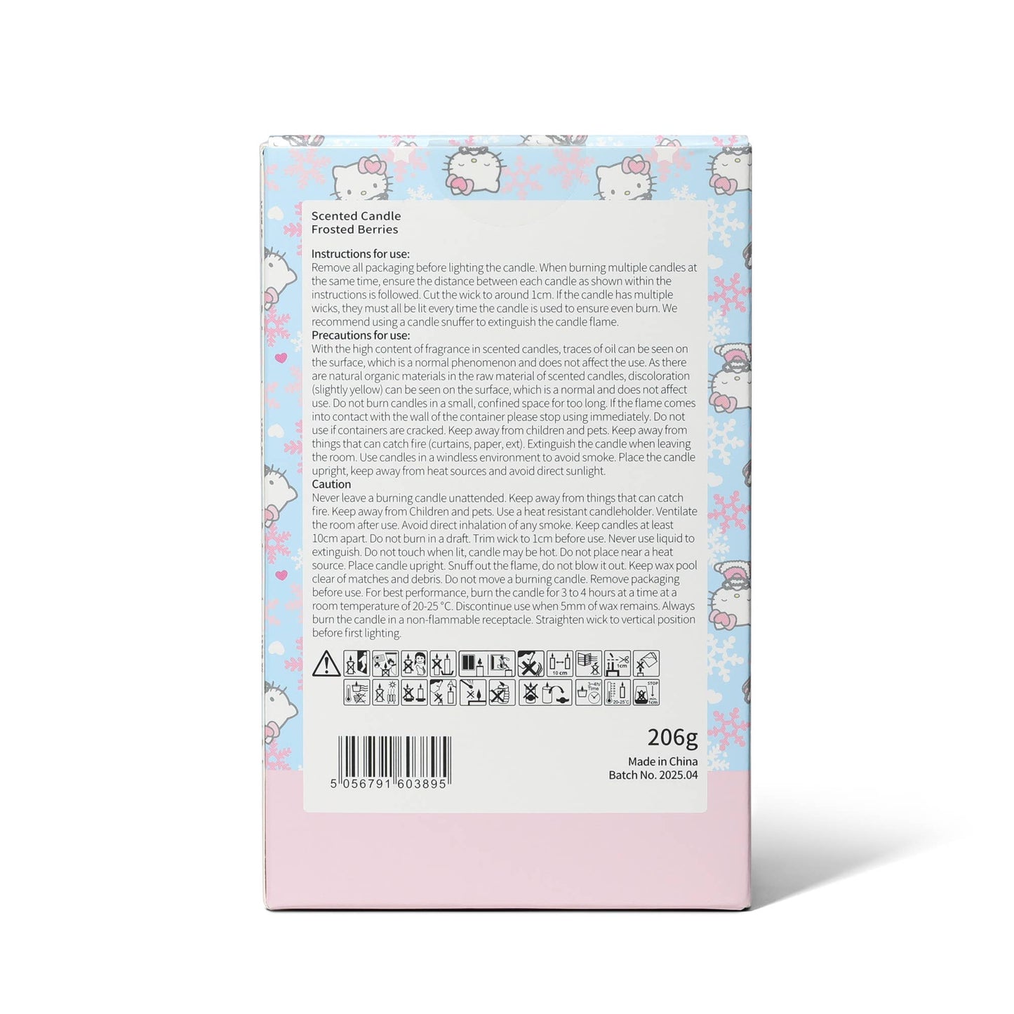 Hello Kitty Seasons, Frosted Berries Scented Candle, 3D Lid