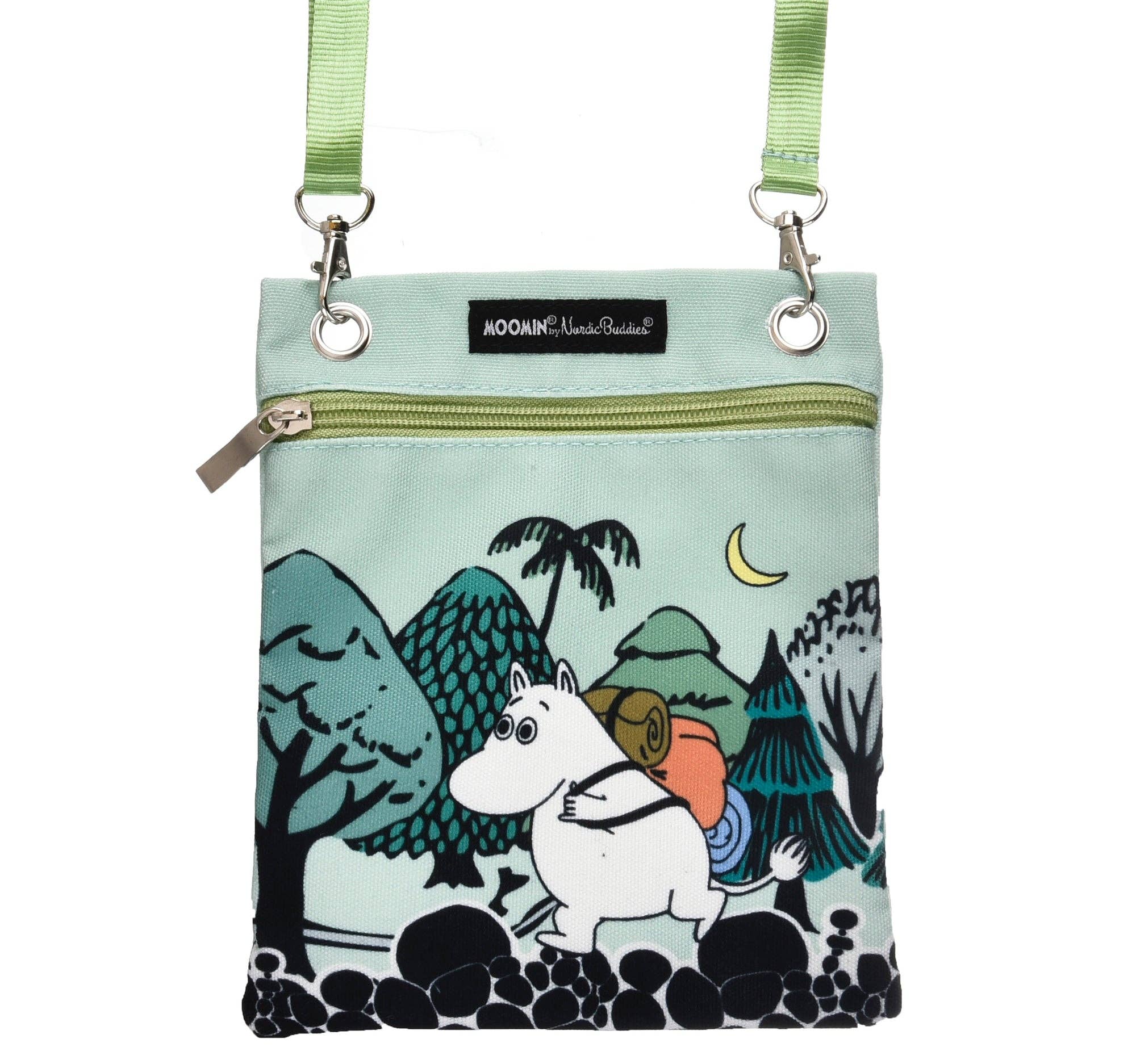Moomintroll Adventuring Passport Bag - Green
