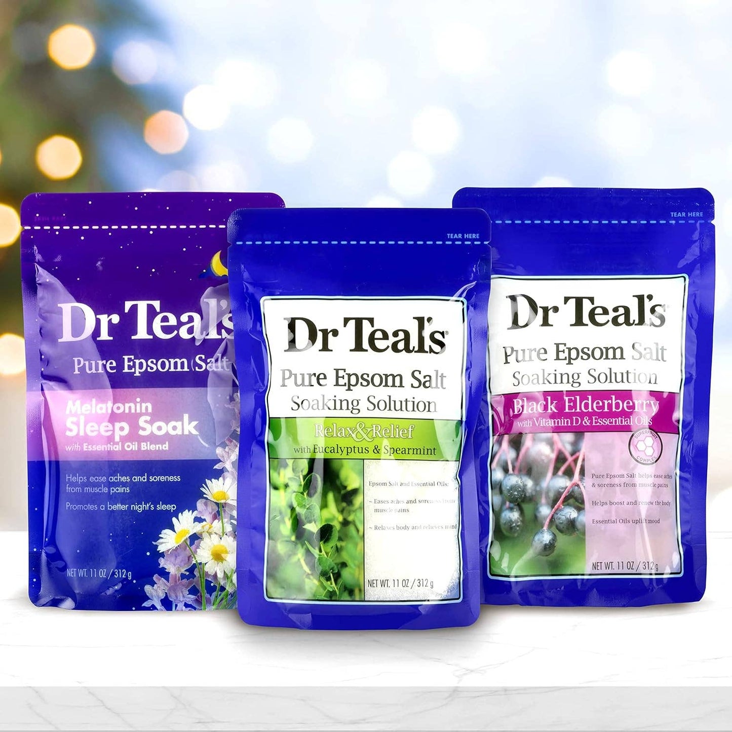 Epsom Salt Relax &Relief/Melatonin Sleep Soak/Elderberry Set