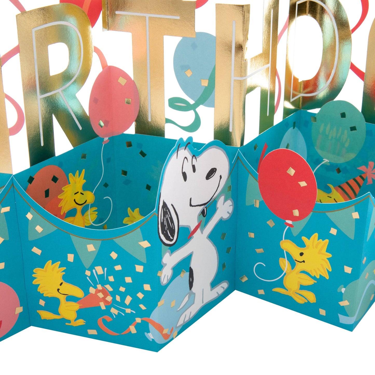 Jumbo Birthday Card - 3D Pop-Up PEANUTS™ SNOOPY & WOODSTOCK