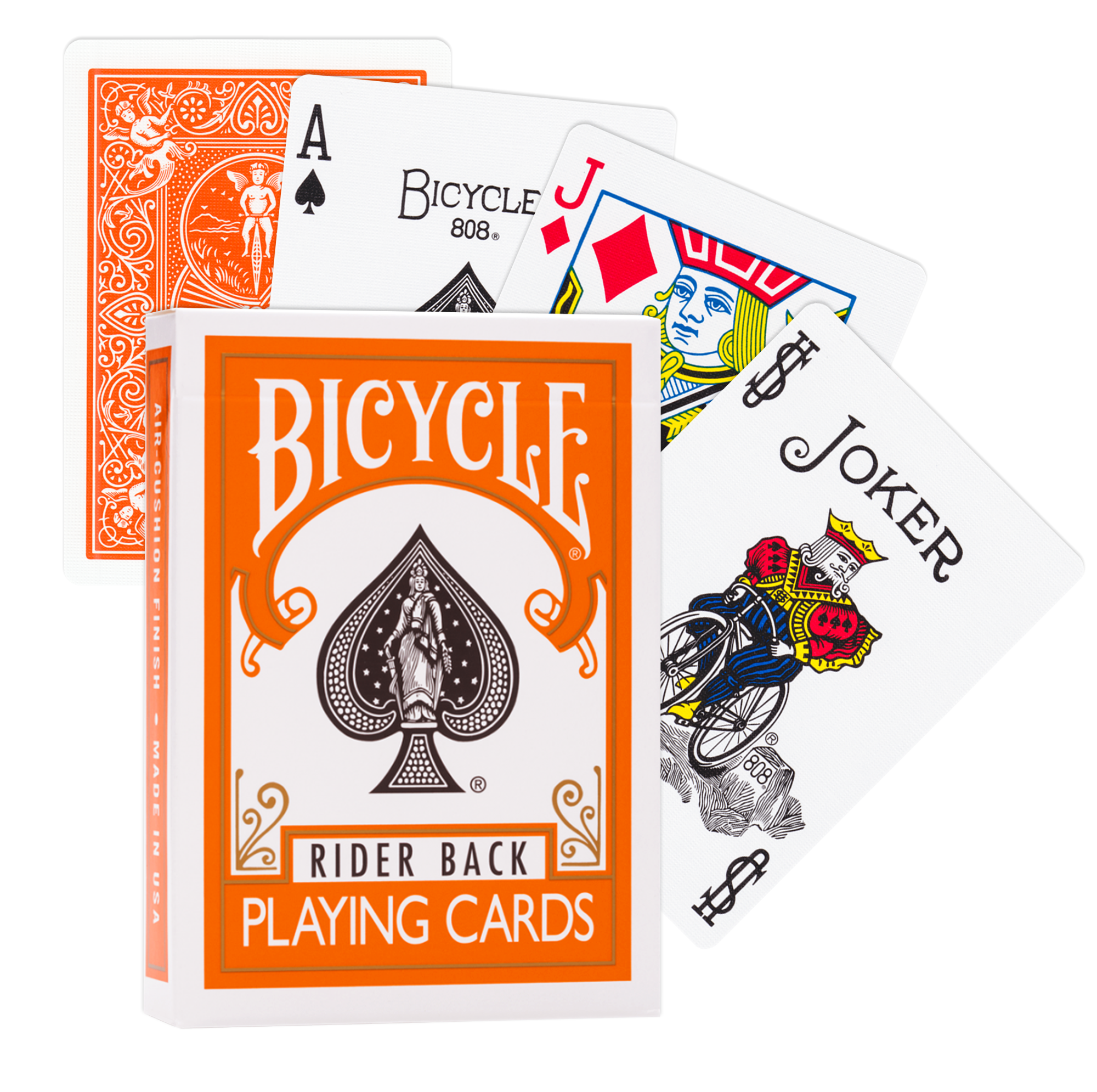 Bicycle Rider Back Playing Cards (Orange)