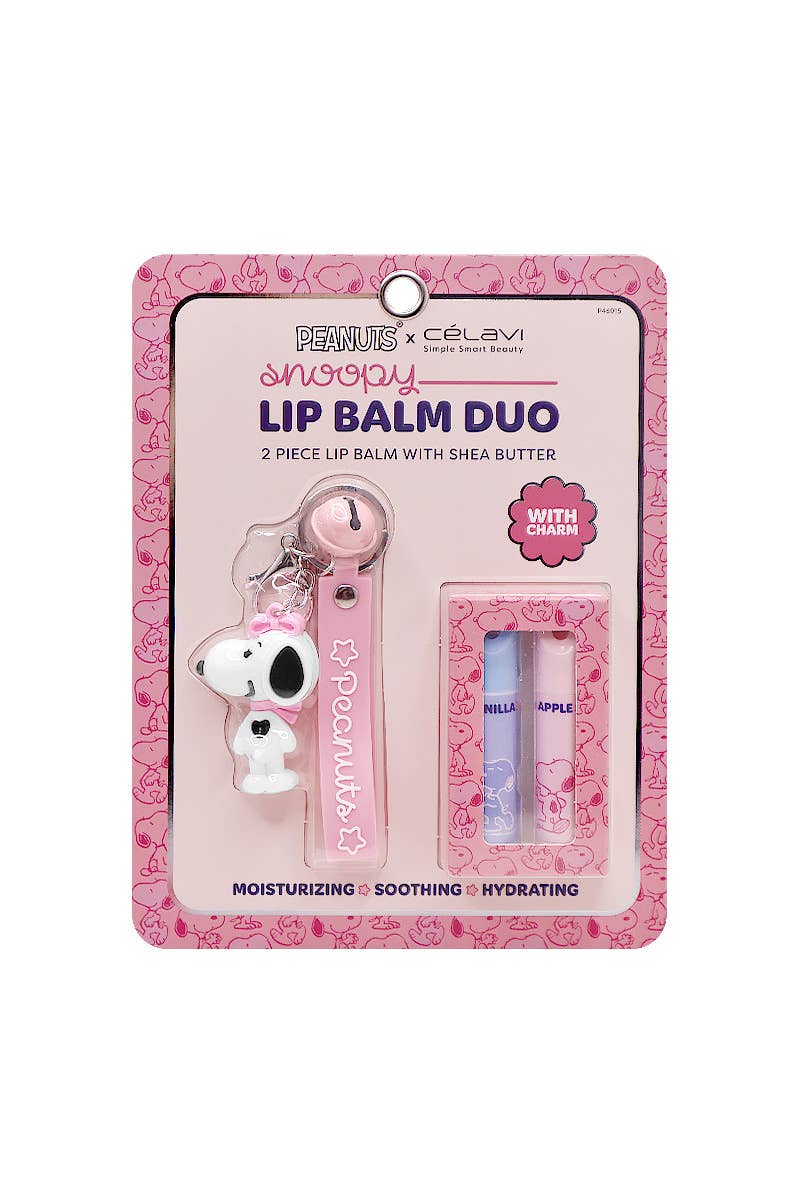 Celavi P46015 Peanuts Snoopy Lip Balm Duo Charm Keychain -12