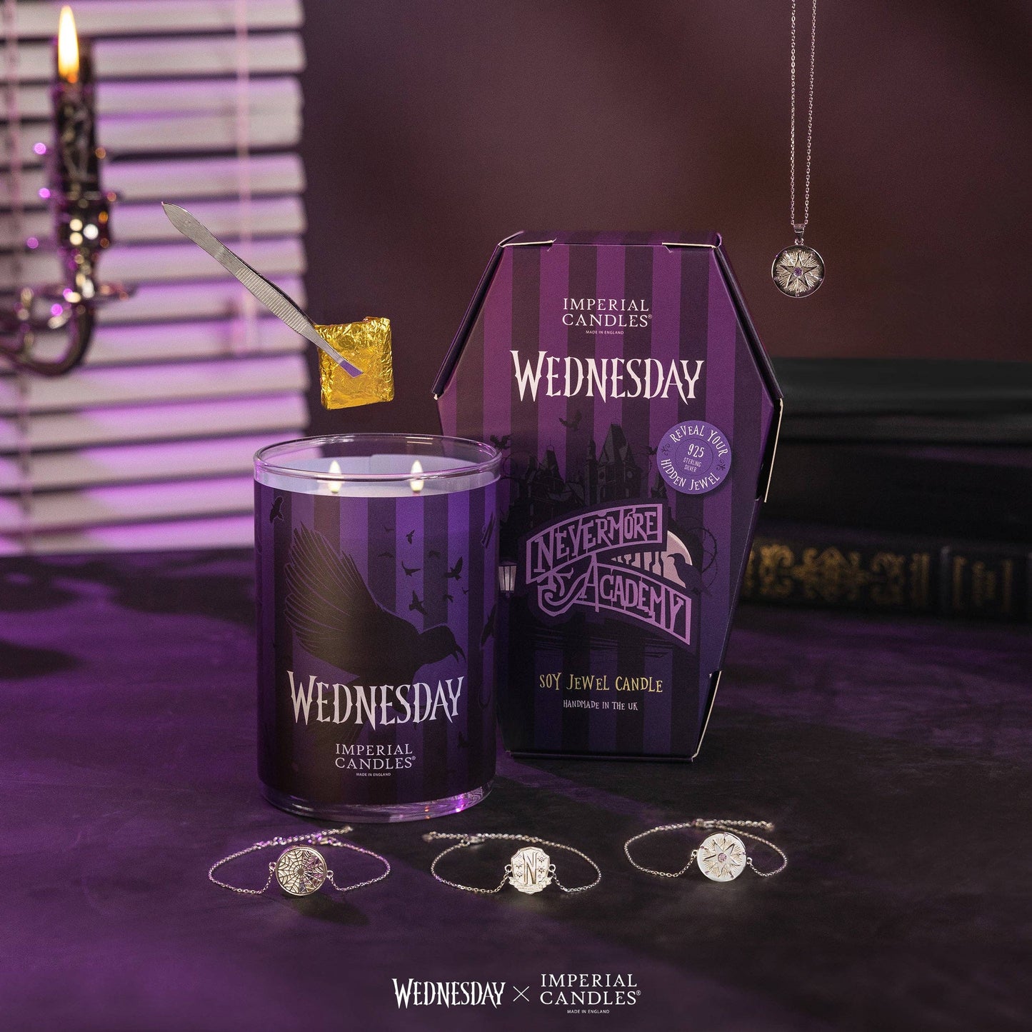 Nevermore Academy - Jewel Scented Candle - Wednesday