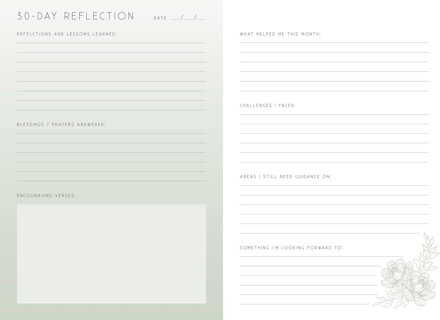 Prayer: A Daily Reflection Journal