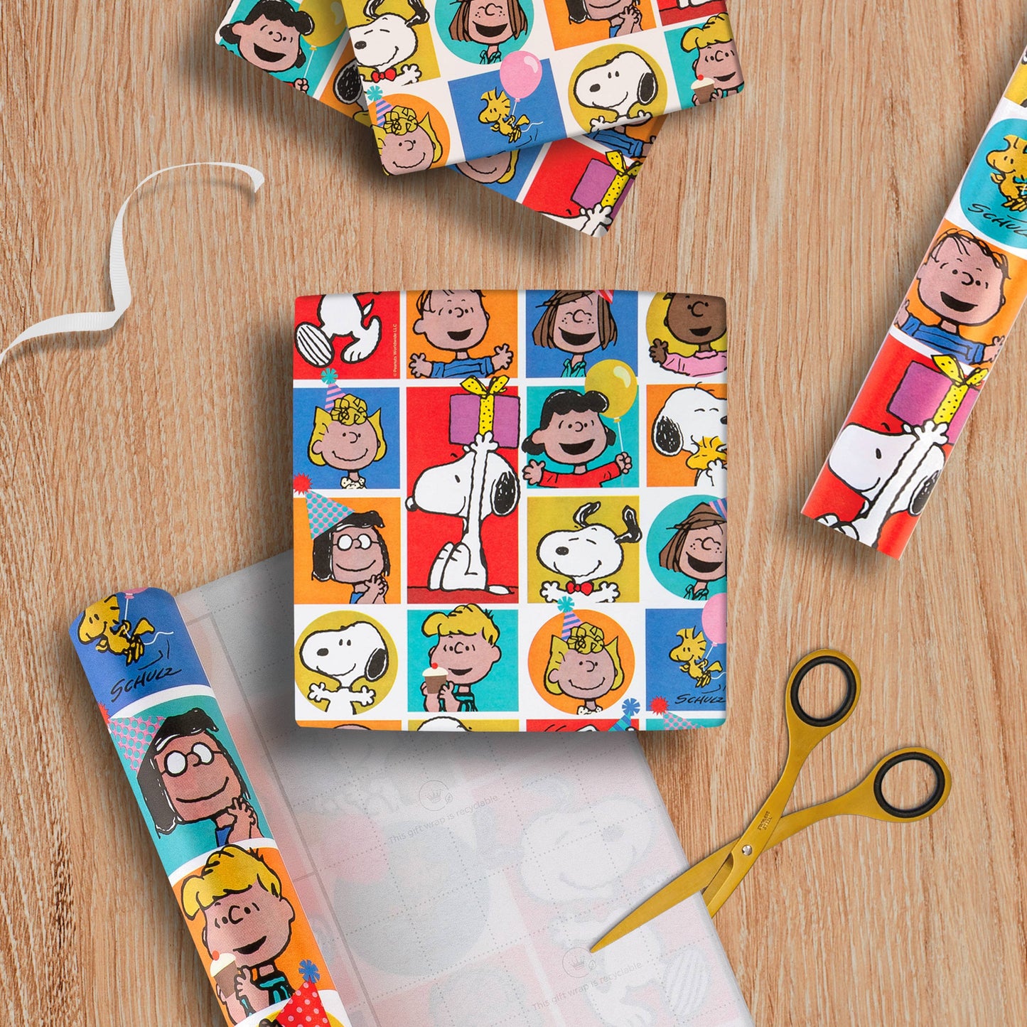 2 m Multi-Occasion Wrapping Paper Roll - Peanuts