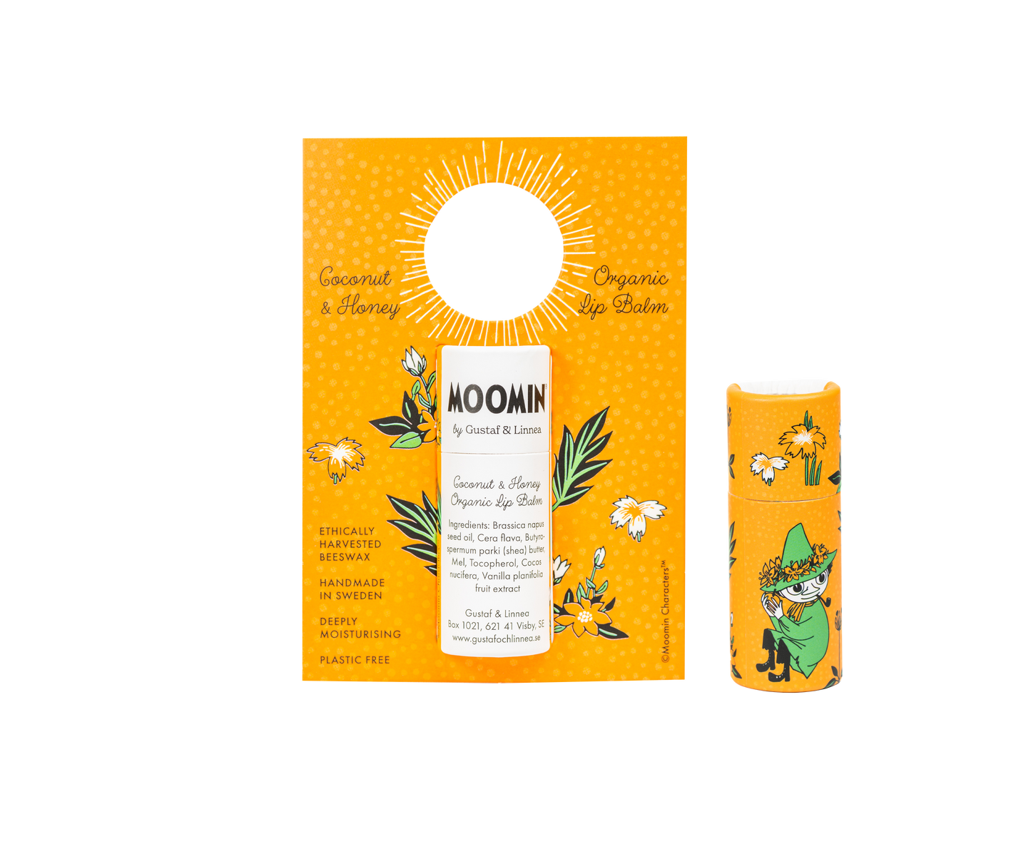 Moomin by G&L - Lip balm of beeswax with coconut & honey