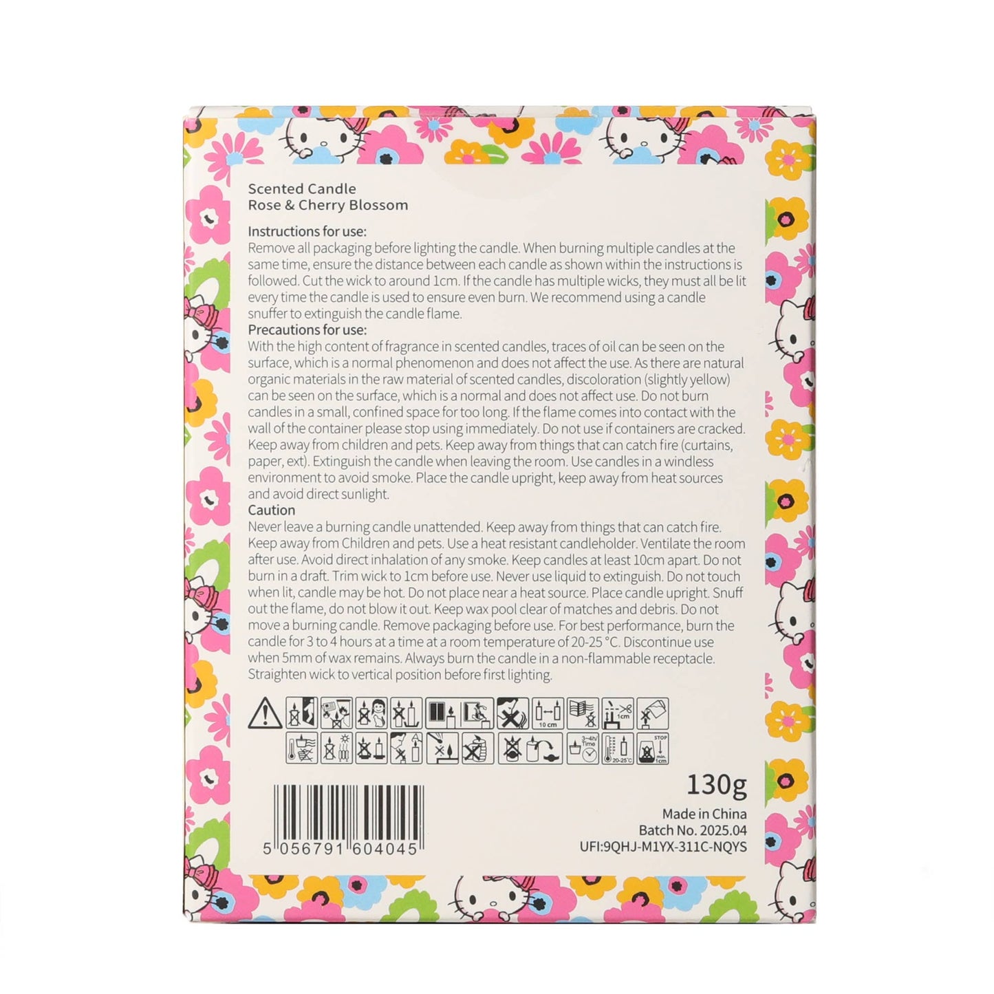 Spring Themed Candle with Rose & Cherry Blossom Scent