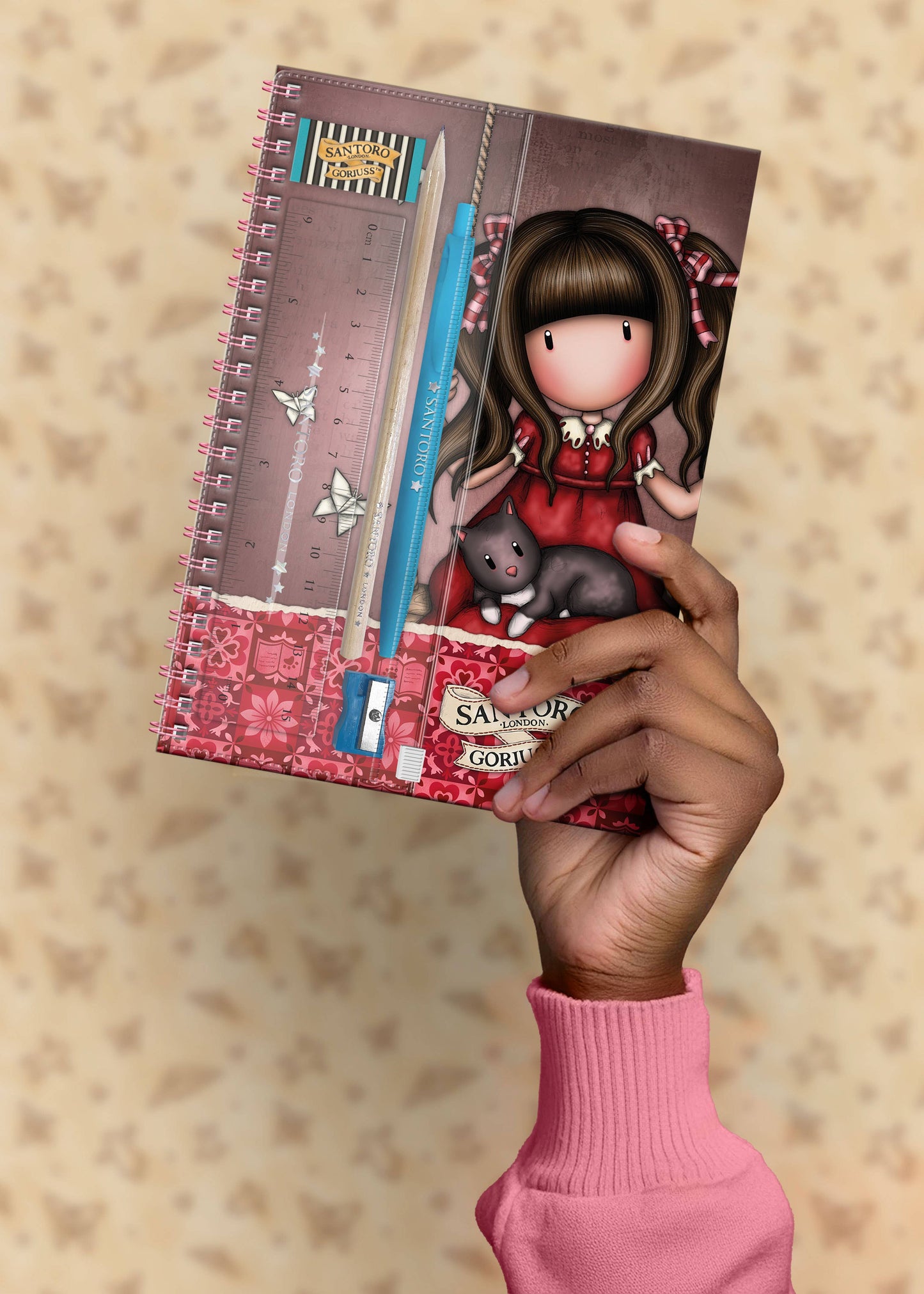 Gorjuss - Notebook with Stationery - Ruby