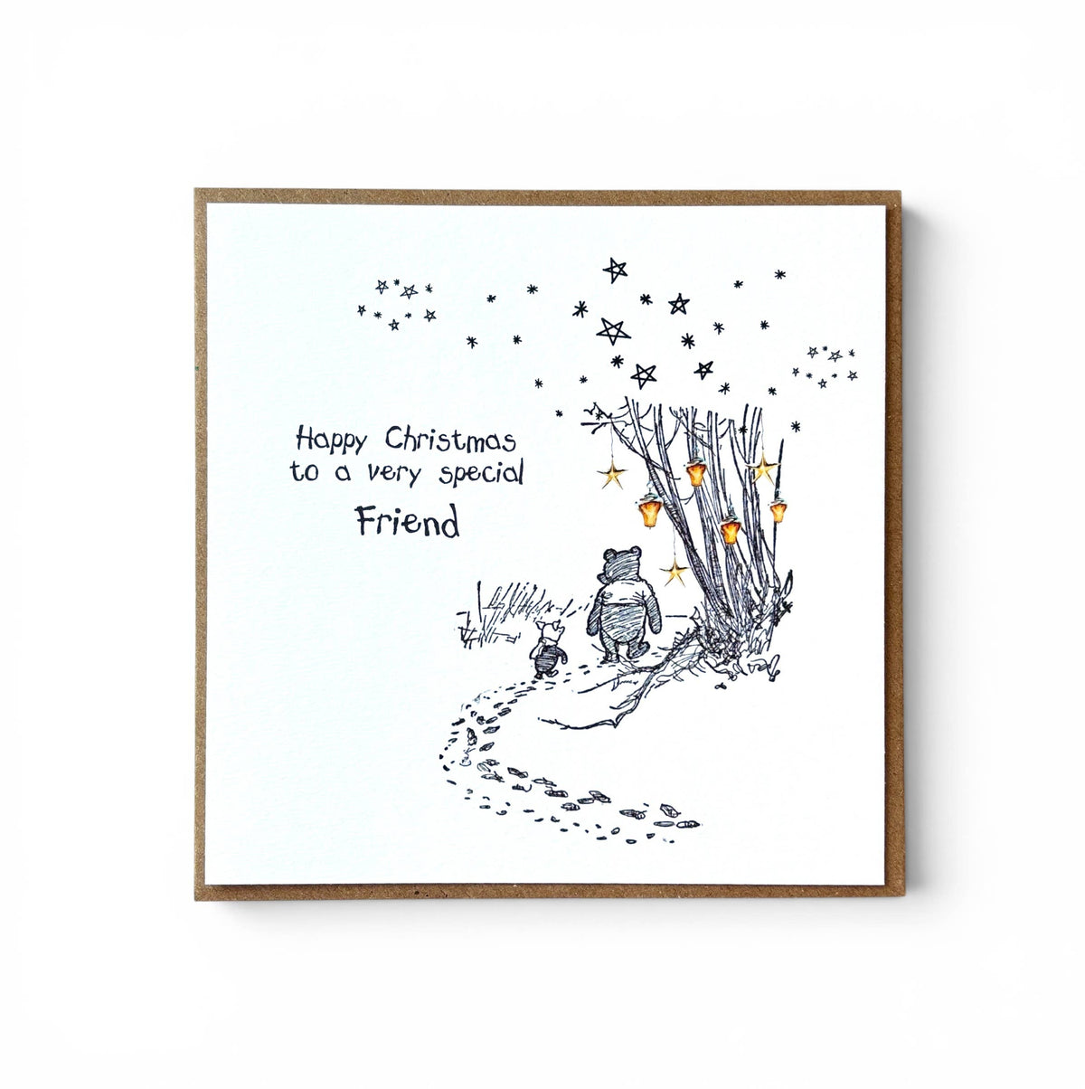 Winnie the Pooh Christmas Holiday Card