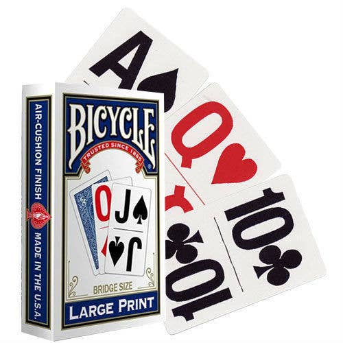 Bicycle Large Print Cards (Blue)