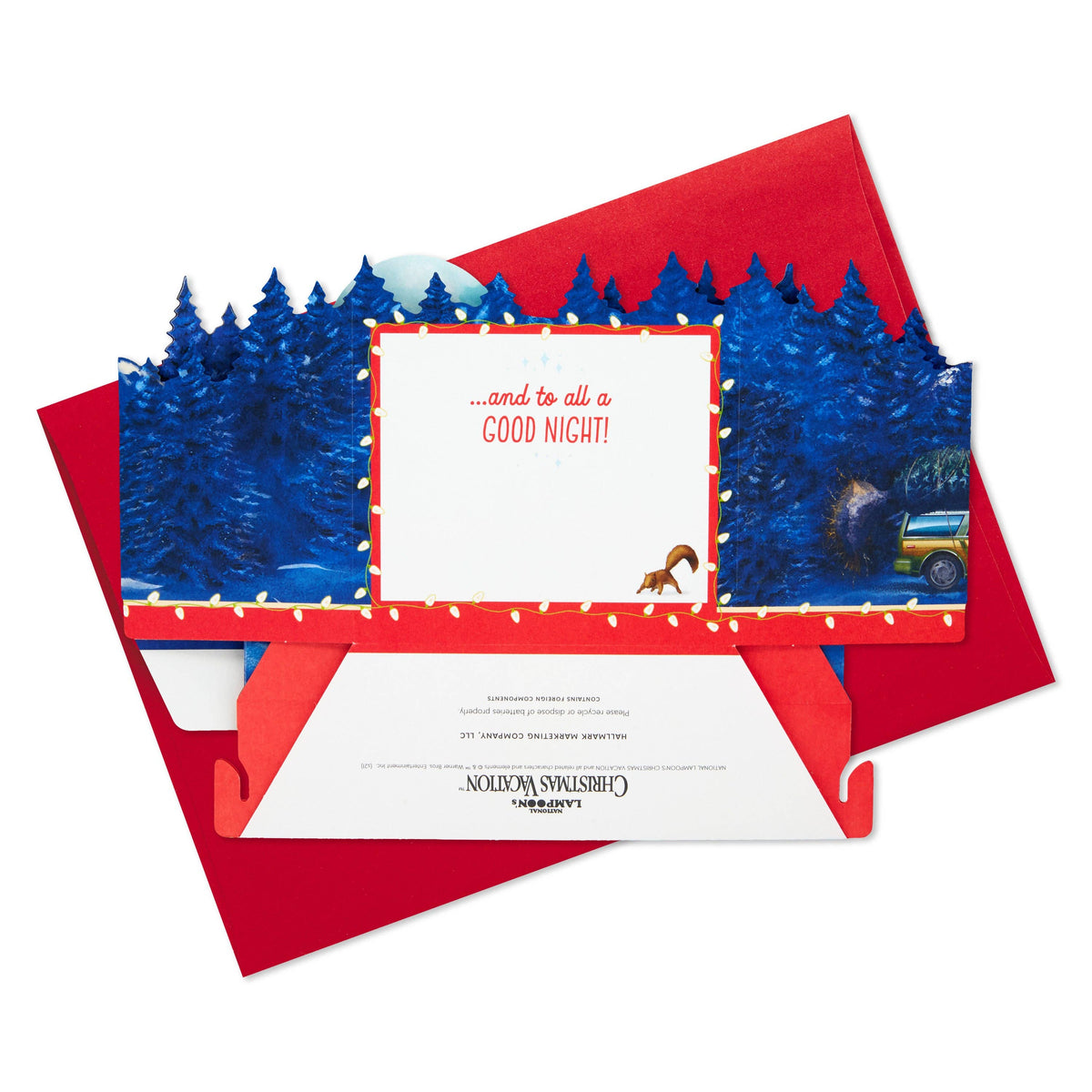 Musical Christmas Card 3D PopUp Light Music National Lampoon