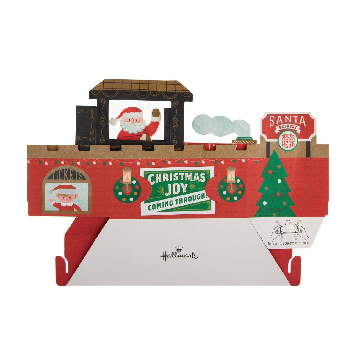 Musical Christmas Wonder Card 3D PopUp Motion Santa Train