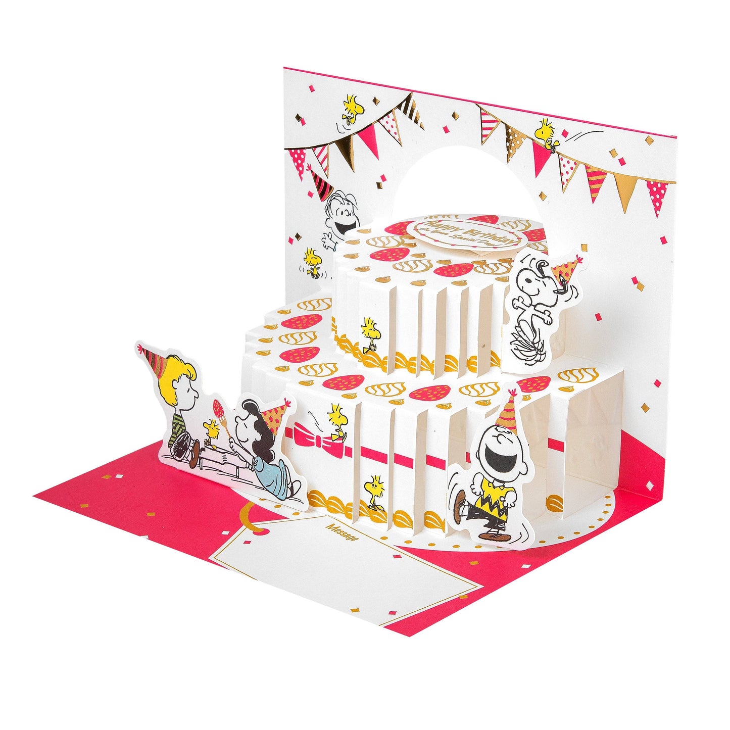 Pop-Up Birthday Card-3D SNOOPY PEANUTS™ Pop-Up Birthday Cake