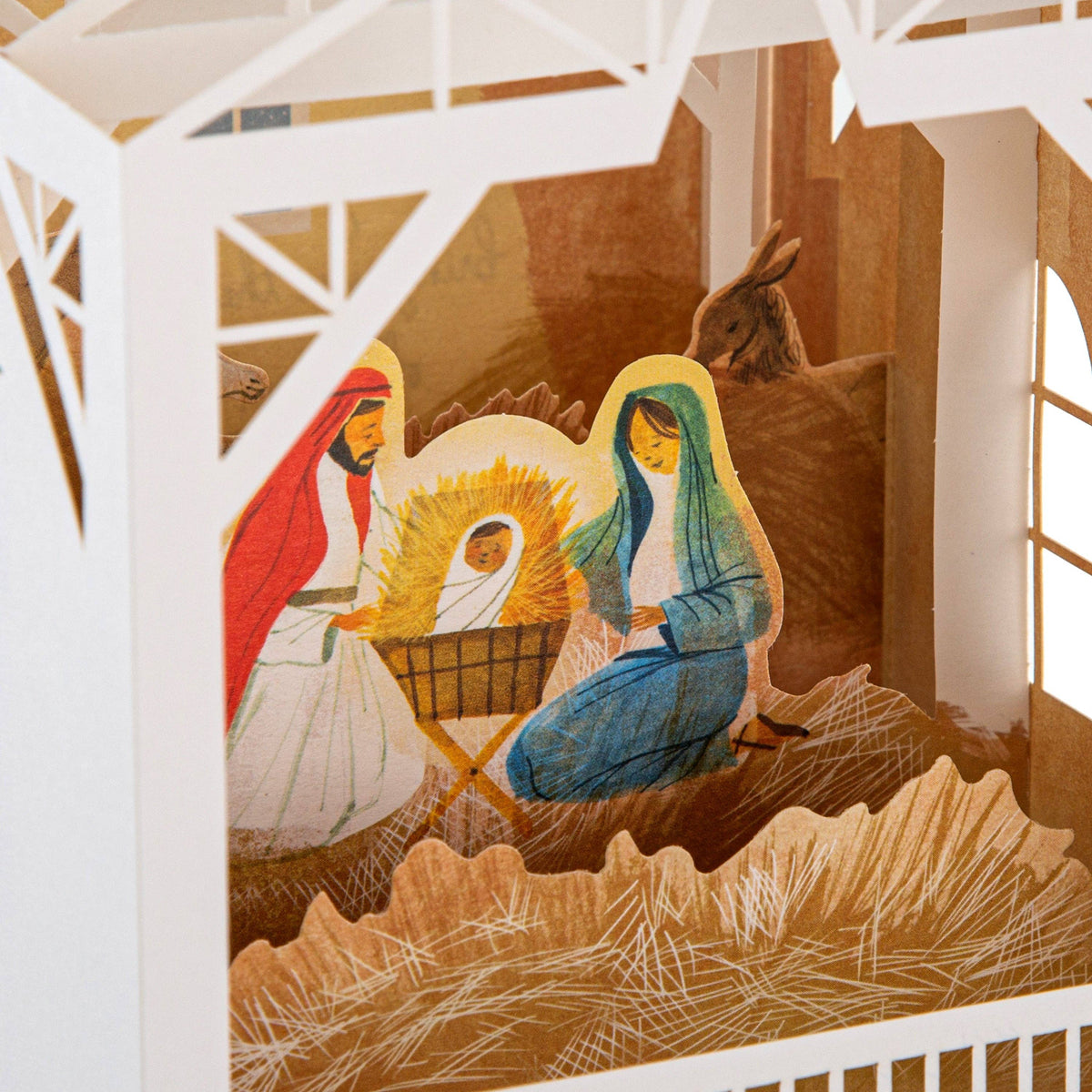 Christmas Paper Wonder Card - 3D Pop Up Nativity Scene