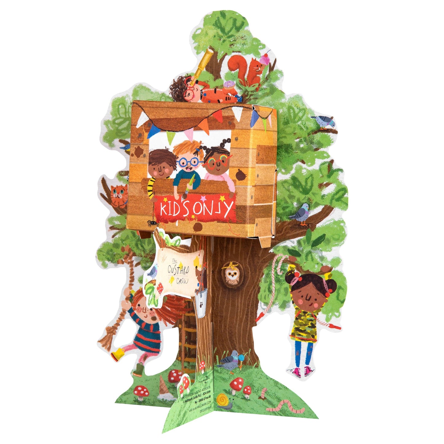 Kids Birthday Card -3D & Pop Up Children's Tree House Design
