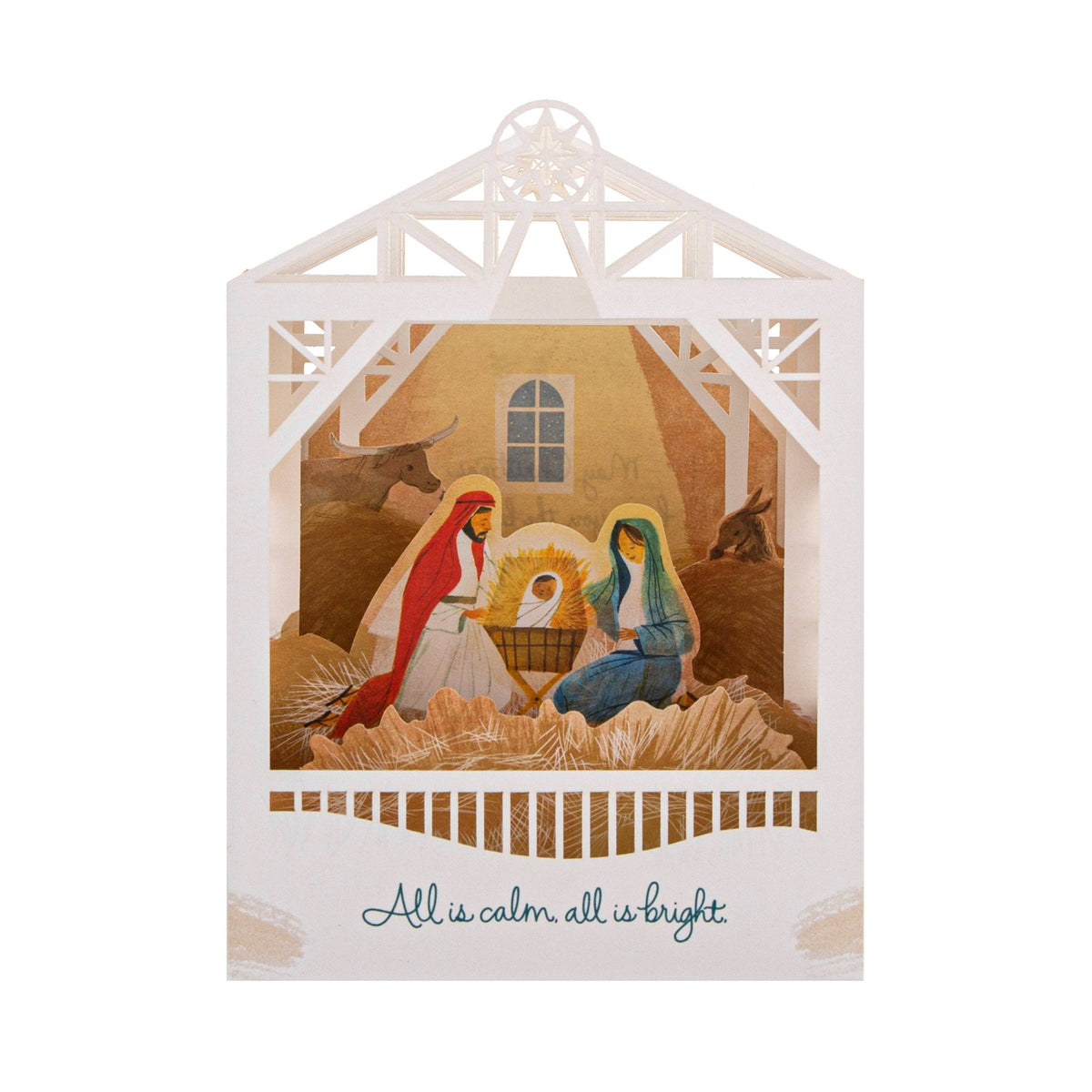 Christmas Paper Wonder Card - 3D Pop Up Nativity Scene
