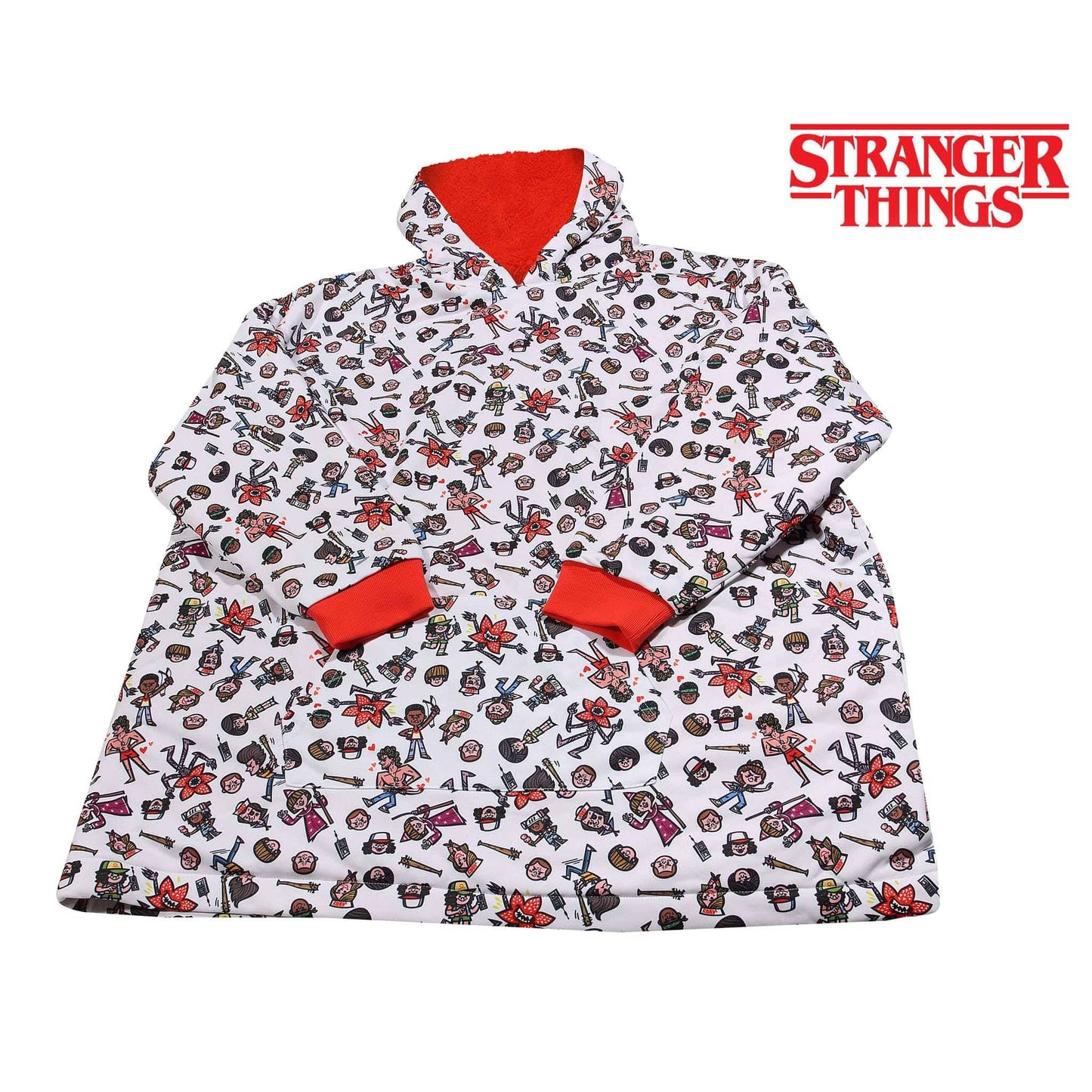 Stranger Things Cartoon Character AOP Adults Snuggle Hoodie