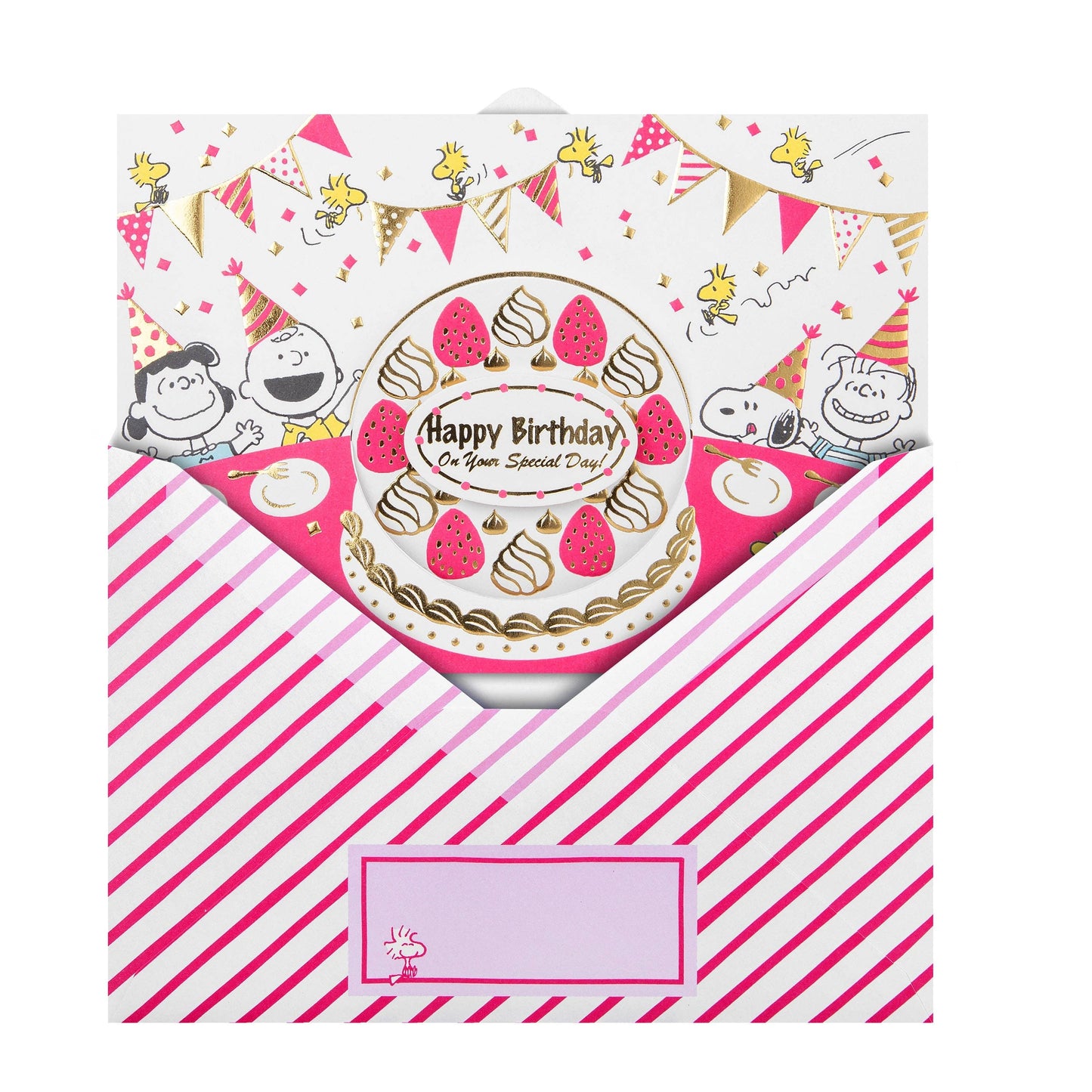 Pop-Up Birthday Card-3D SNOOPY PEANUTS™ Pop-Up Birthday Cake