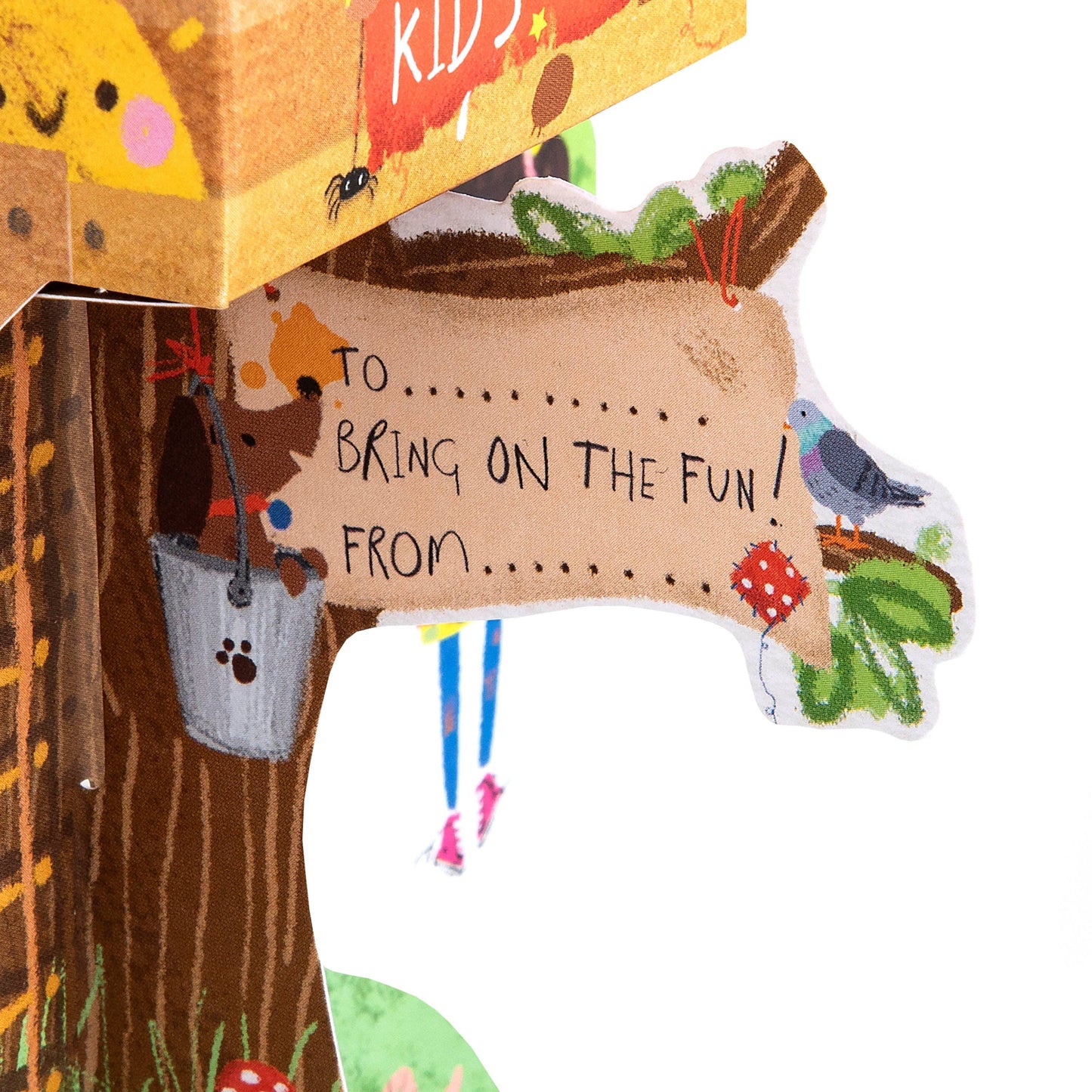 Kids Birthday Card -3D & Pop Up Children's Tree House Design