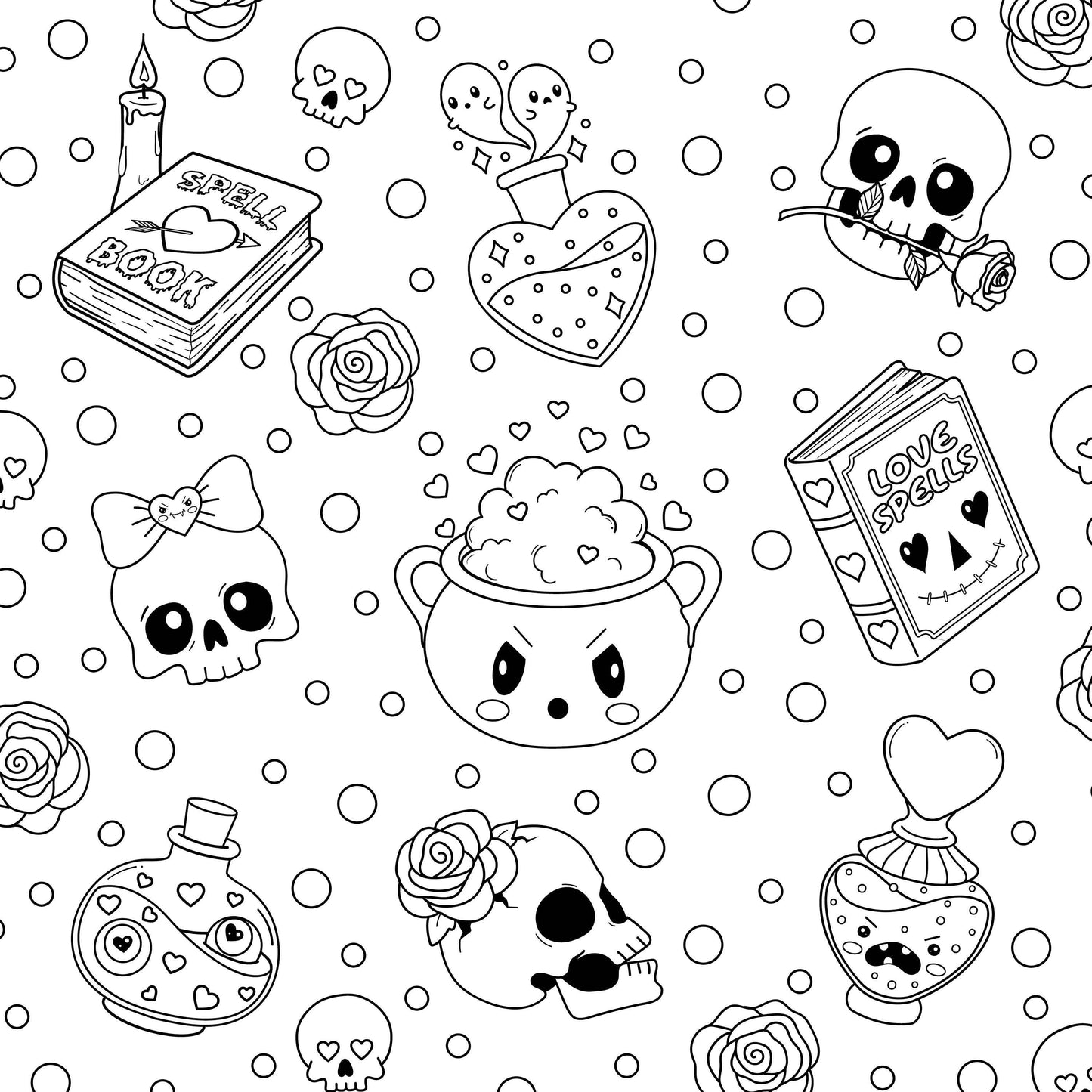 Creepy Cute Love Coloring Book