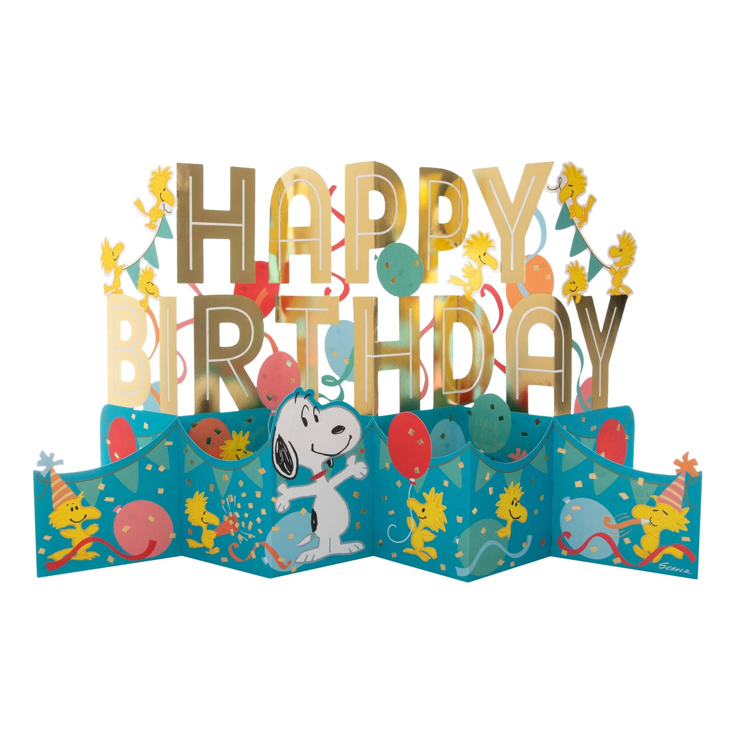 Jumbo Birthday Card - 3D Pop-Up PEANUTS™ SNOOPY & WOODSTOCK