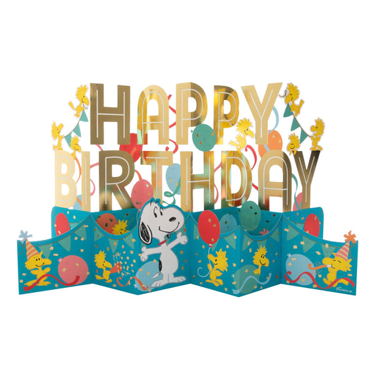 Jumbo Birthday Card - 3D Pop-Up PEANUTS™ SNOOPY & WOODSTOCK