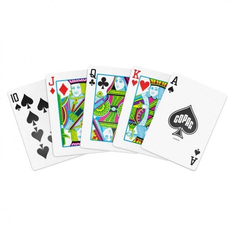 Copag Elite Poker Regular Index Double Plastic Playing Card Deck (Green & Burgundy)